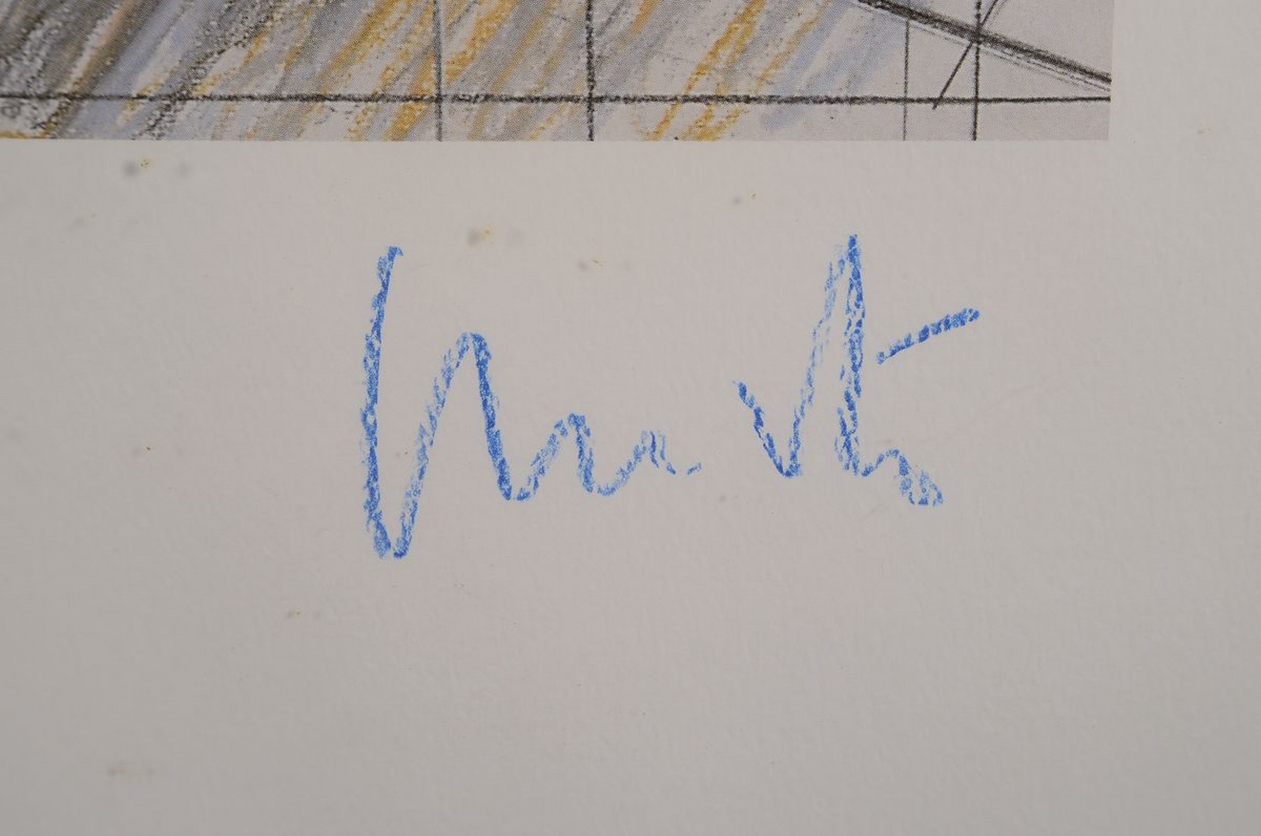 Detail a: Christo und Jeanne-Claude, Wrapped Reichstag, Farboffset, handsigniert, ca. 99x70cm, u. Gl. R.