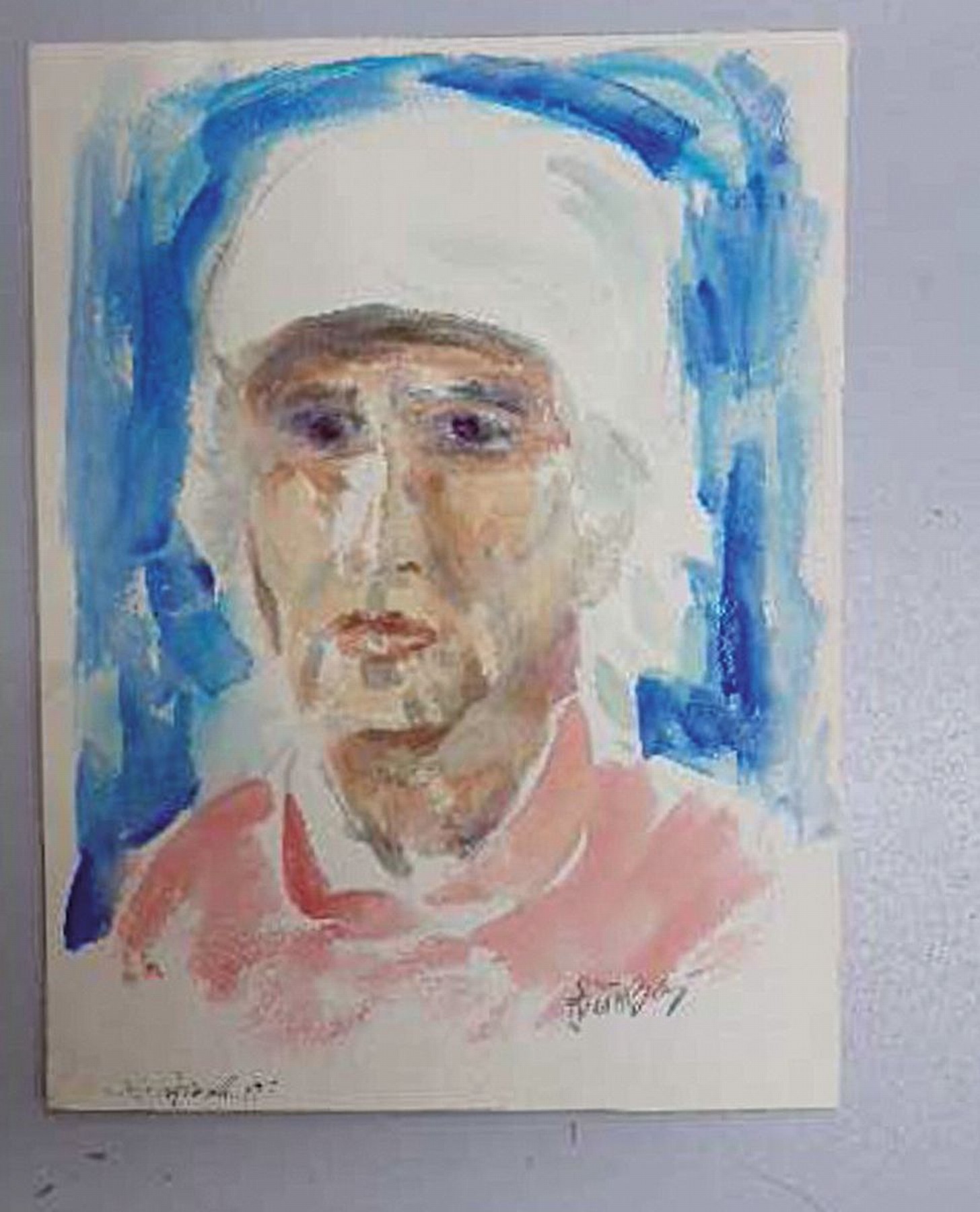 Detail a: Fredo Bley, 1929 Mylau-2010 Reichenbach/Vogtland, Konvolut aus drei Arbeiten: Sitzende Frau, Gouache auf Papier, signiert; Porträt einer Frau mit ...