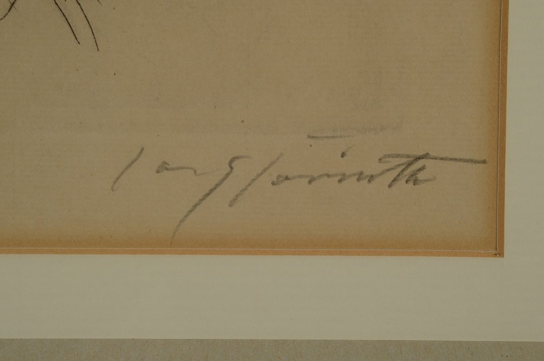 Detail p: Lovis Corinth, 1858-1925, Radierung, handsigniert und num. 73/100, ca. 23x17cm, PP, u.Gl., R. ca. 50x40cm