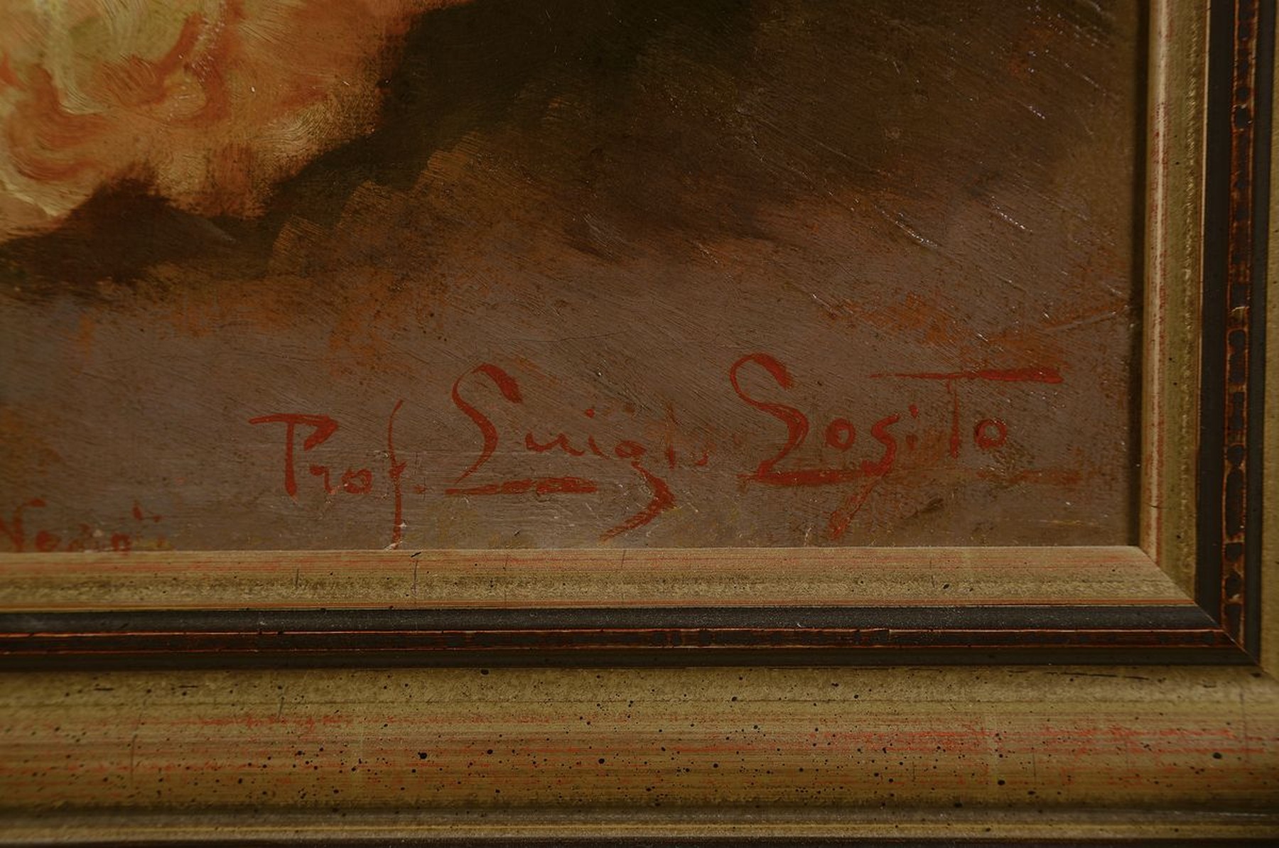 Detail a: Prof. Luigi Losito, 1905 Bari - 1992 Berlin, Blumenstillleben, Öl/Malkarton, re. unten signiert, ca. 72 x 50 cm, Rahmen