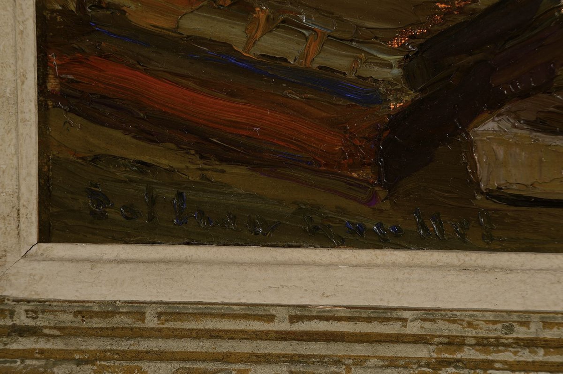 Detail a: Niederländischer Künstler, 20/30er Jahre, Stillleben mit Rosen und Büchern, Öl/Lwd, li. unten signiert, ca. 46 x 37 cm, Rahmen