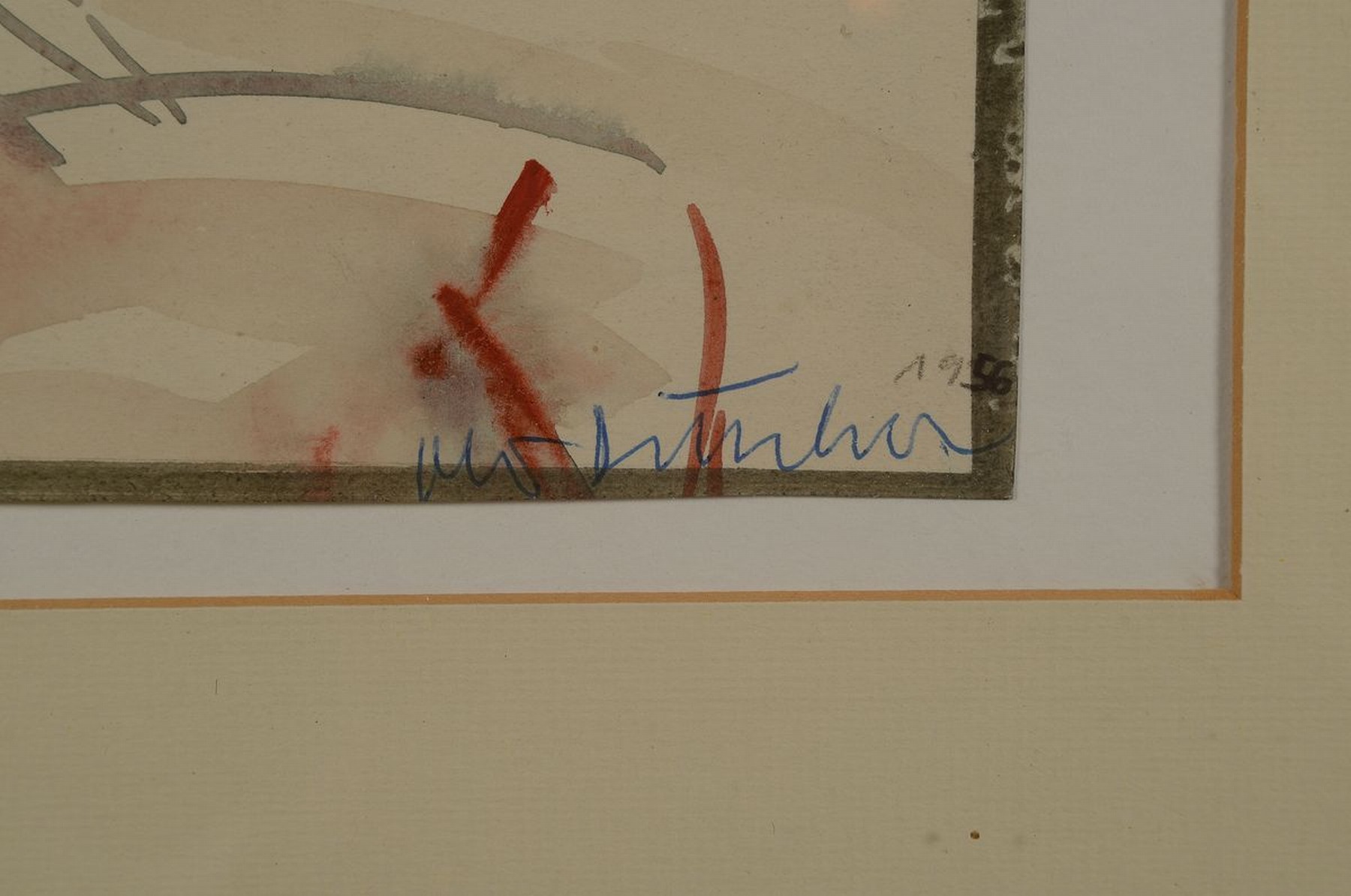 Detail a: Otto Ditscher, 1904 Neuhofen - 1987,, Frauenakt, Aquarell, re. u. signiert, 27 x 18 cm, unter Glas, Rahmen: 43 x 34 cm