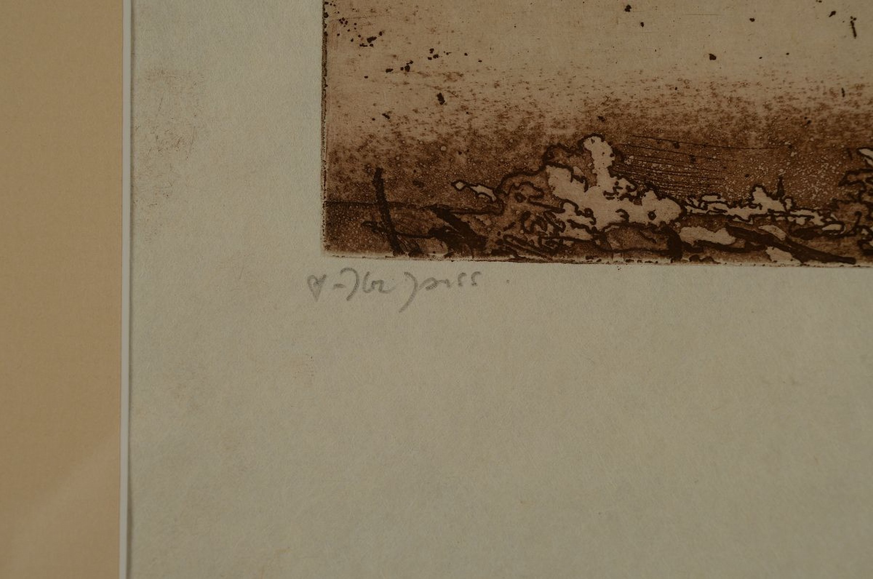 Detail a: Horst Janssen, 1929 - 1995, Radierung auf feinem Japanbütten, das Blatt stammt aus dem Jahr 1985, Drucker Leblanc Paris, Sonderausgabe ...