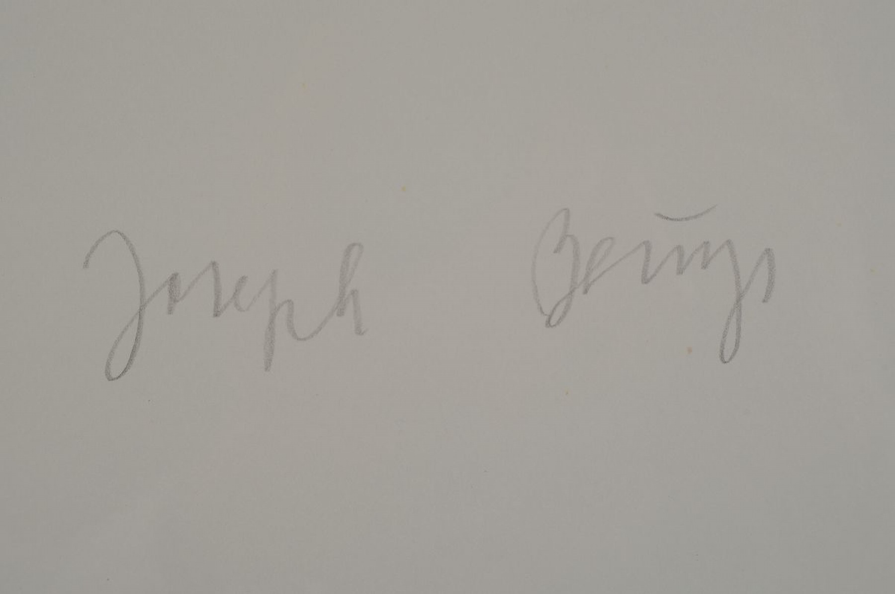 Detail a: Joseph Beuys 1921 - 1986, Siebdruck auf Karton, handsigniert, aus 1980, ca. 86 x 60.7 cm, WVZ Schellmann 326-328unter Glas, Rahmen: 107 x 77 cm