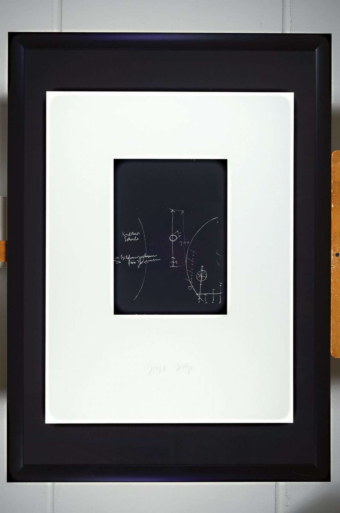 Detail k: Joseph Beuys 1921 - 1986, Siebdruck auf Karton, handsigniert, aus 1980, ca. 86 x 60.7 cm, WVZ Schellmann 326-328unter Glas, Rahmen: 107 x 77 cm