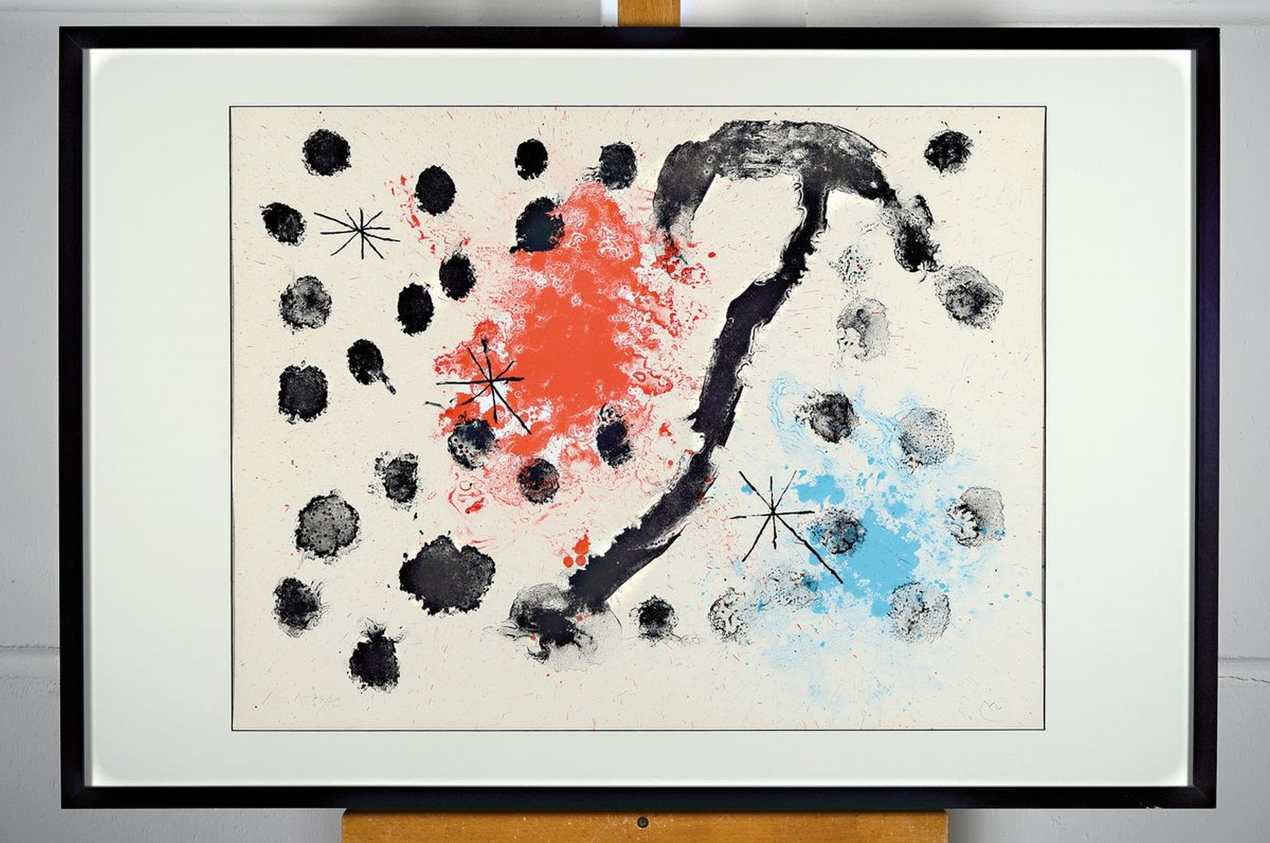 Detail k: Joan Miro, 1893 - 1983, Farblithografie auf Rives, monogrammiert, num. 74/75, Blattgröße 51 x 66.5 cm, Blattgröße 51 x 66.5 cm, Hrsg. Maeght 322, ...