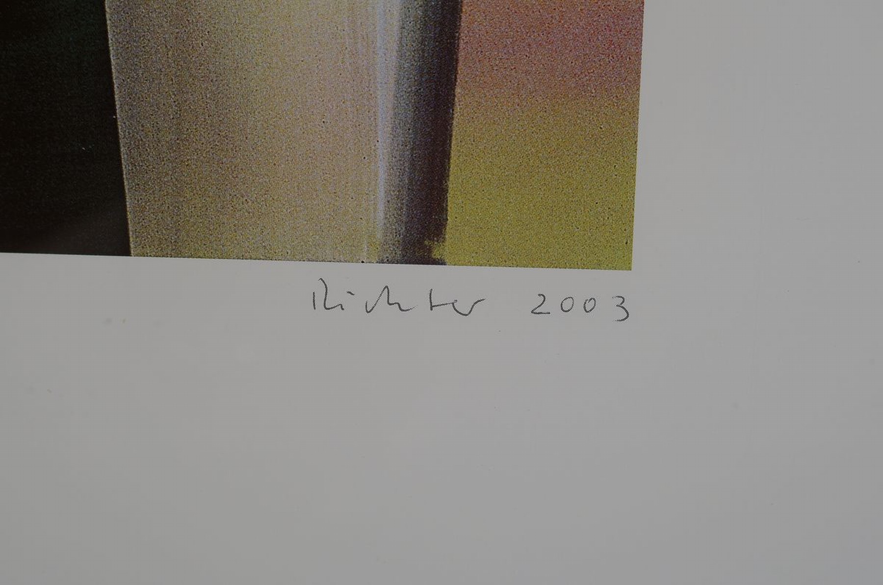 Detail a: Gerhard Richter, geb. 1932, Viktoria I, Farboffset auf Karton, Drucksignatur, Edition Achenbach Art Edition Düsseldorf, ca. 80 x 60 cm, unter Glas, ...