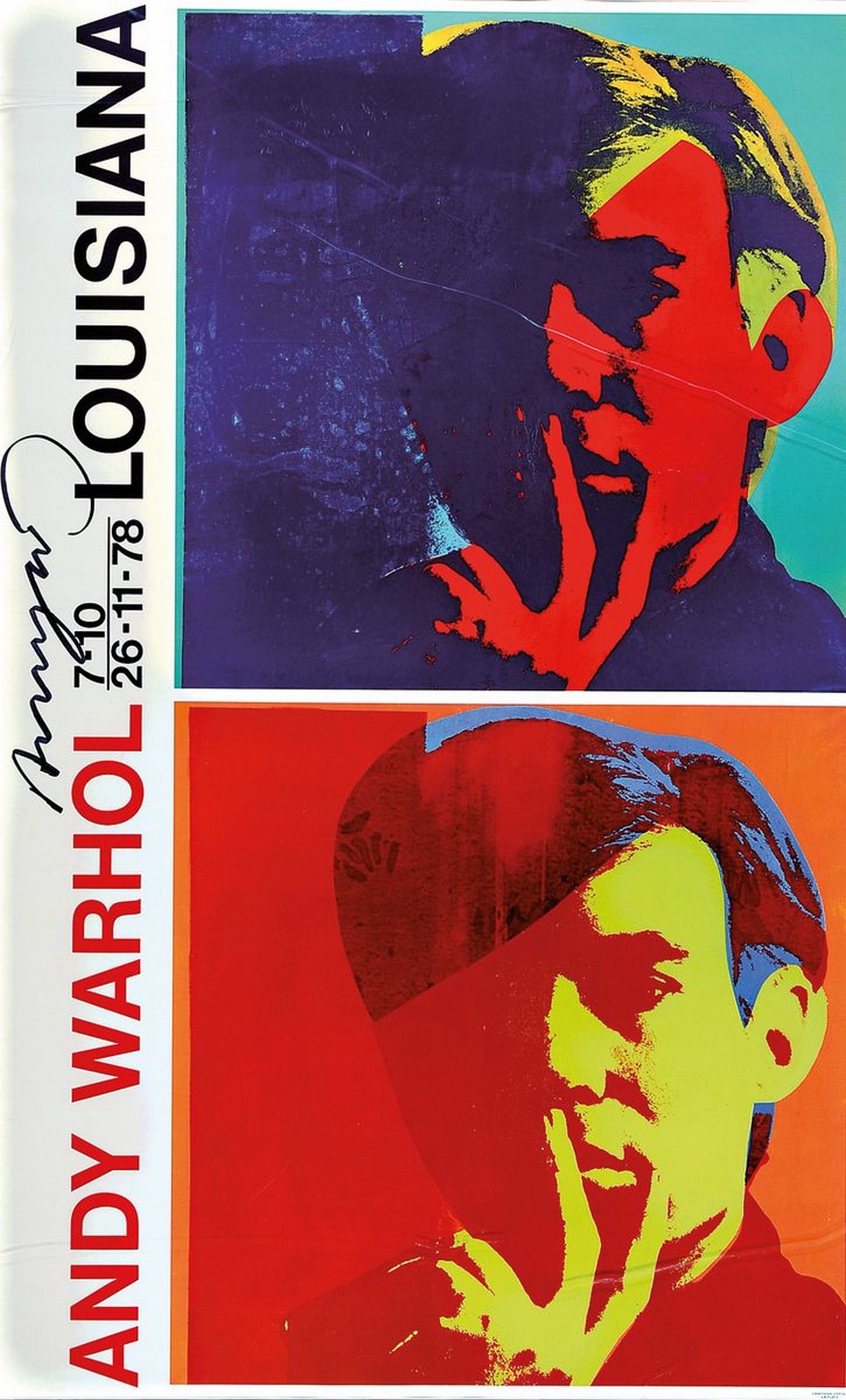 Andy Warhol, 1928 - 1987, Selbstporträt, Farboffset, handsigniert, Auflage nur 200 Exemplare, Museumsexemplar aus dem Jahre 1978, gekauft 1986 ...