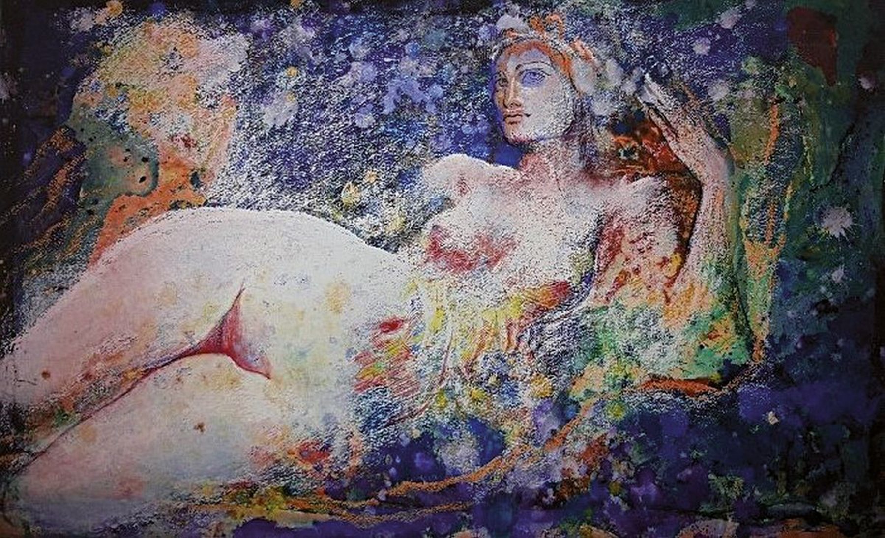 Ernst Fuchs, 1930 - 2015, "Europa", handsigniert, Giclee auf Leinwand, num. 195/300, ca. 92.5 x 61 cm