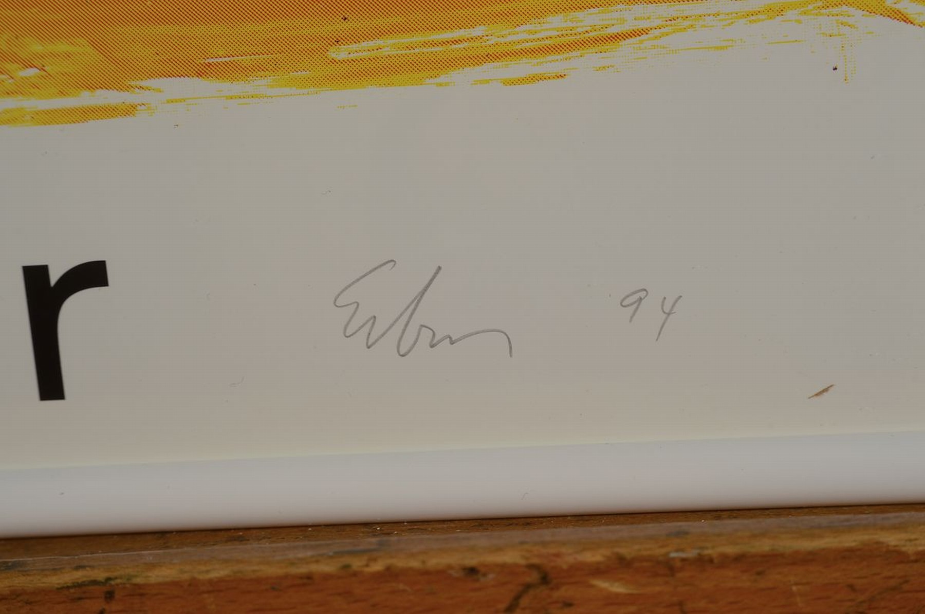 Detail a: Ulrich Erben, geb. 1940, Offset, Brandgefahr, num. 20/35, handsigniert, aus 1994, ca. 84 x 59 cm, Rahmen: 85 x 60 cm
