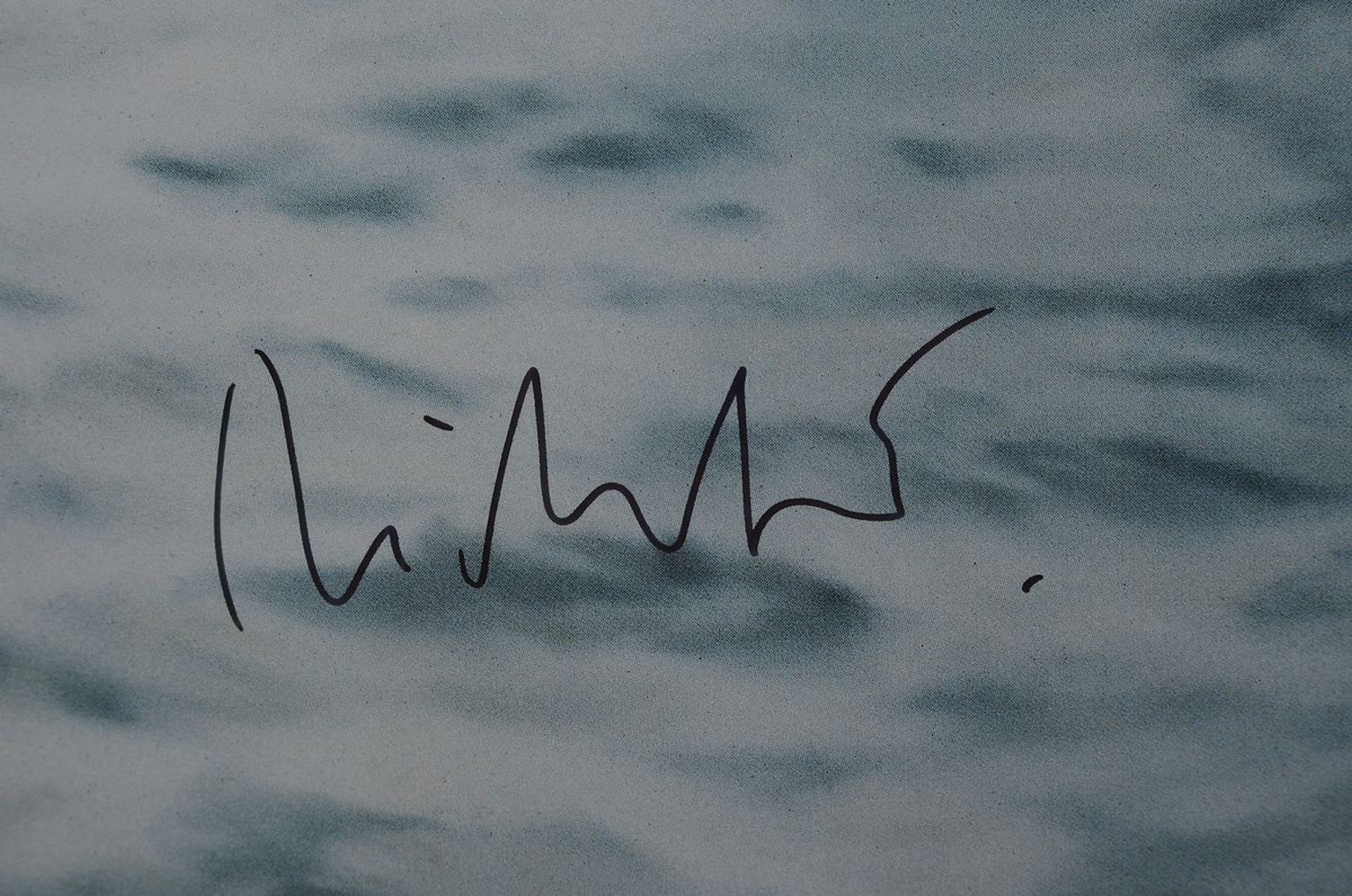 Detail l: Gerhard Richter, geb. 1932, "Seestück", handsign., Hrsg. Achenbach Art Edition 1991, Farboffset auf dünnem Karton, der untere Schriftteil ...