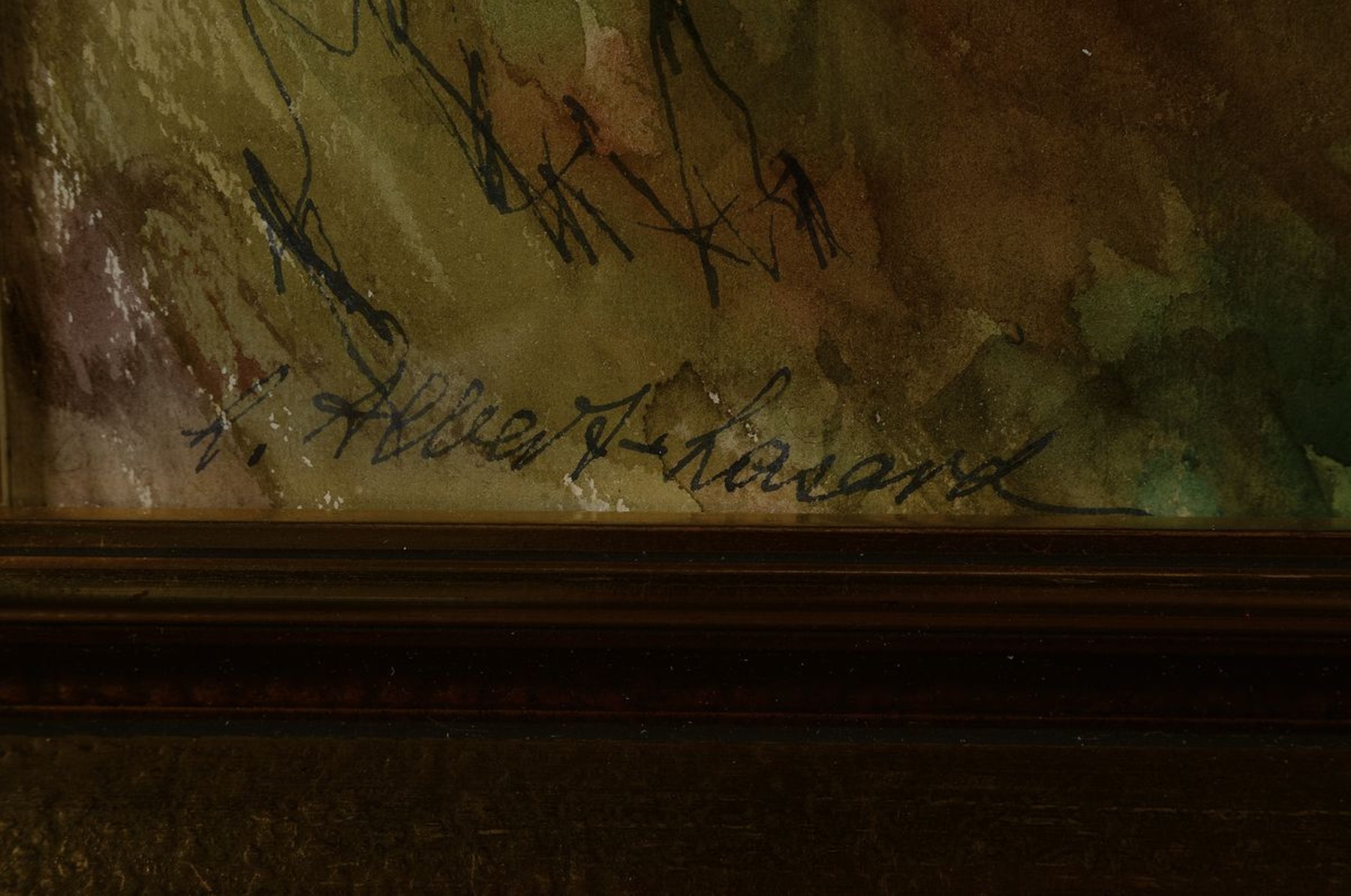 Detail a: Loulou Albert-Lasard, 1885 Metz - 1969 Paris, "Canards", Aquarell/Papier, handsigniert, ca. 39 x 55 cm, unter Glas, Rahmen: 46 x 62 cm, ...