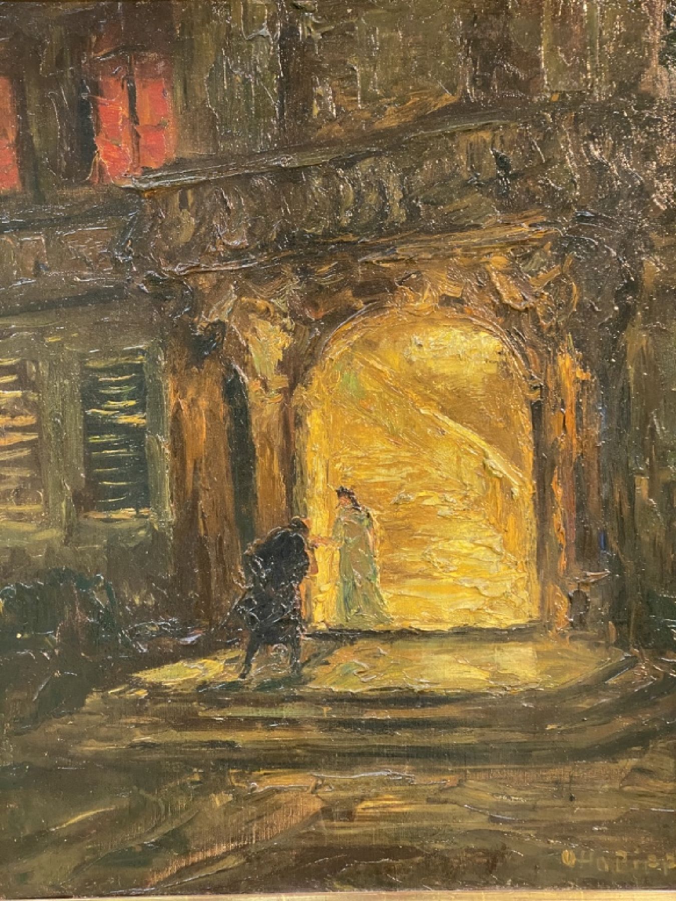 Detail e: Otto Pippel, 1878 Lodz - 1960 Planegg, einer der bekanntesten Spätimpressionisten Münchens, bekannt für seine Landschafts- und Genredarstellungen, ...