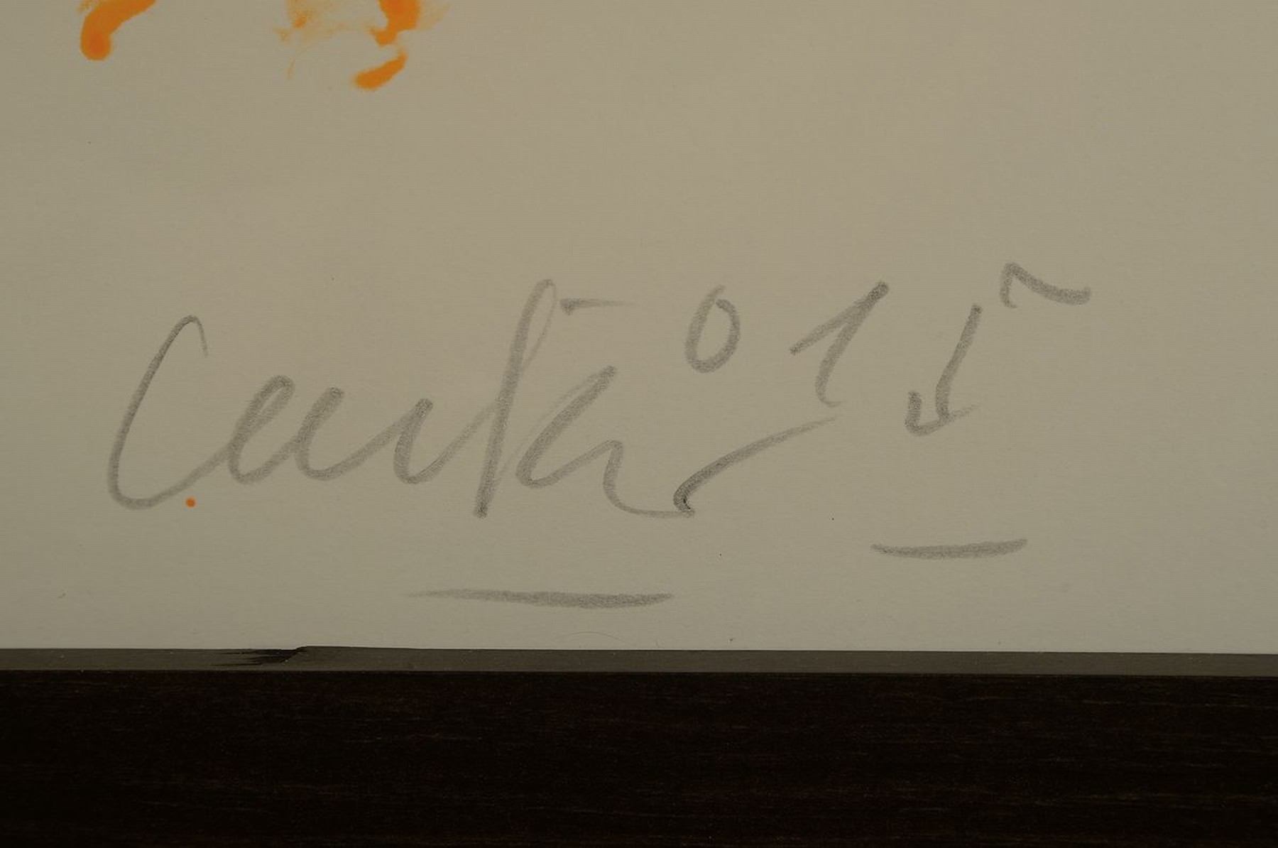 Detail a: Günther Uecker, geb. 1930, Siebdruck aus der Mappe Hafez, num. 67/70, handsigniert, dat. 15, mit Gedicht in deutsch und arabisch, Blattgr. 70 x 100 ...