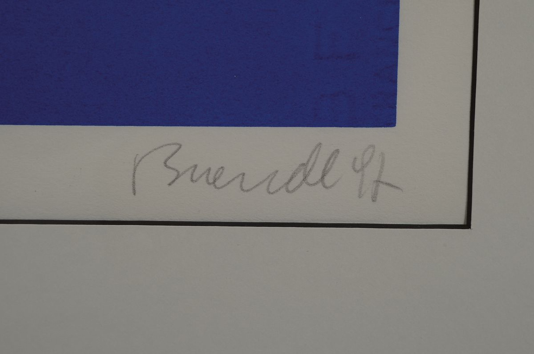 Detail a: Herbert Brandl, geb. 1959, zeitgenössischer österreichischer Künstler, Siebdruck auf BFK-Rives-Bütten, "Die Pflicht des Einsamen", ...
