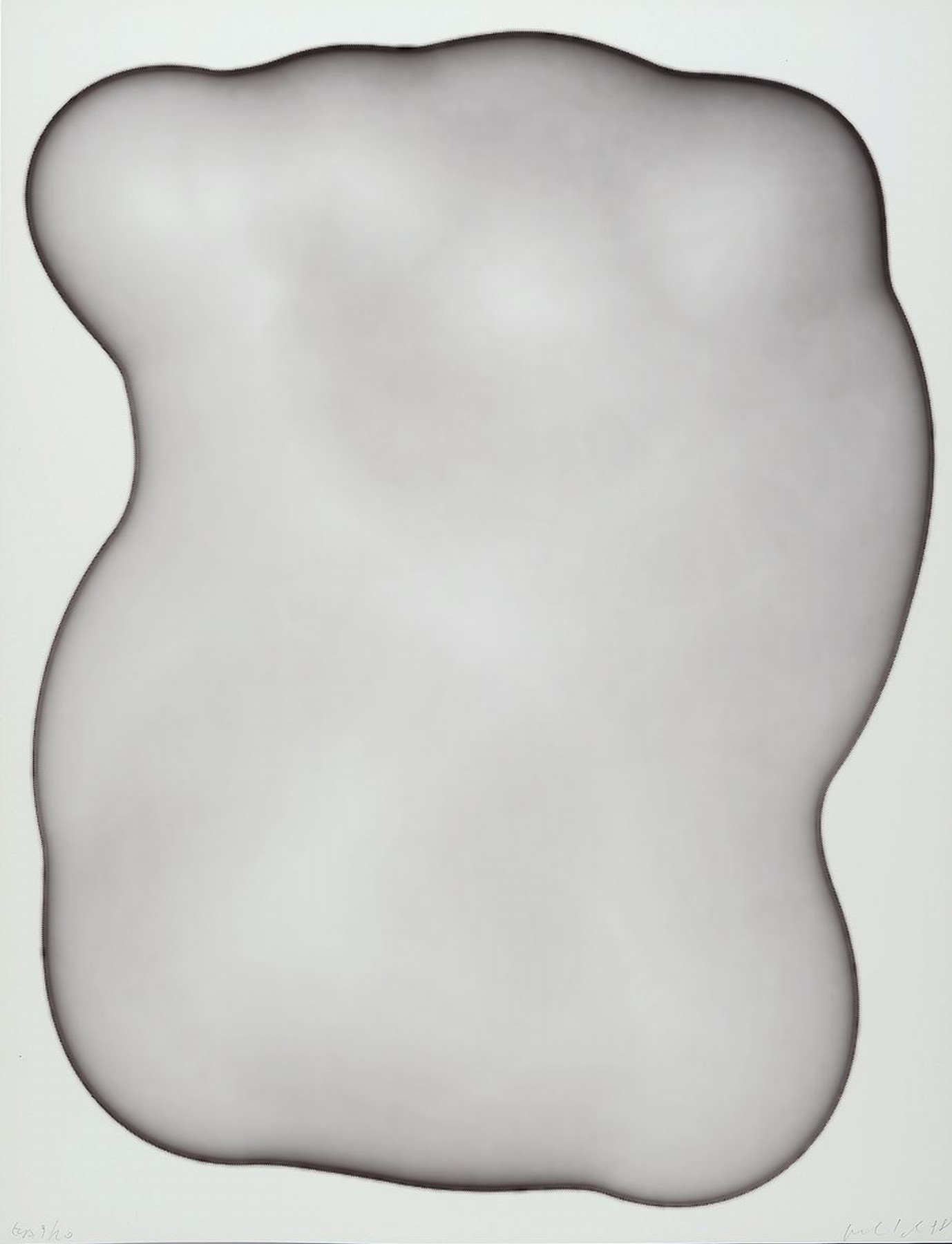 Peter Kogler, geb. 1959, organische Form, Farbserigraphie, aus 1998 handsigniert und dat. 98, num. E.A. 9/20, Blattmaß ca. 65 x 50 cm, Rahmen: 93.7 ...
