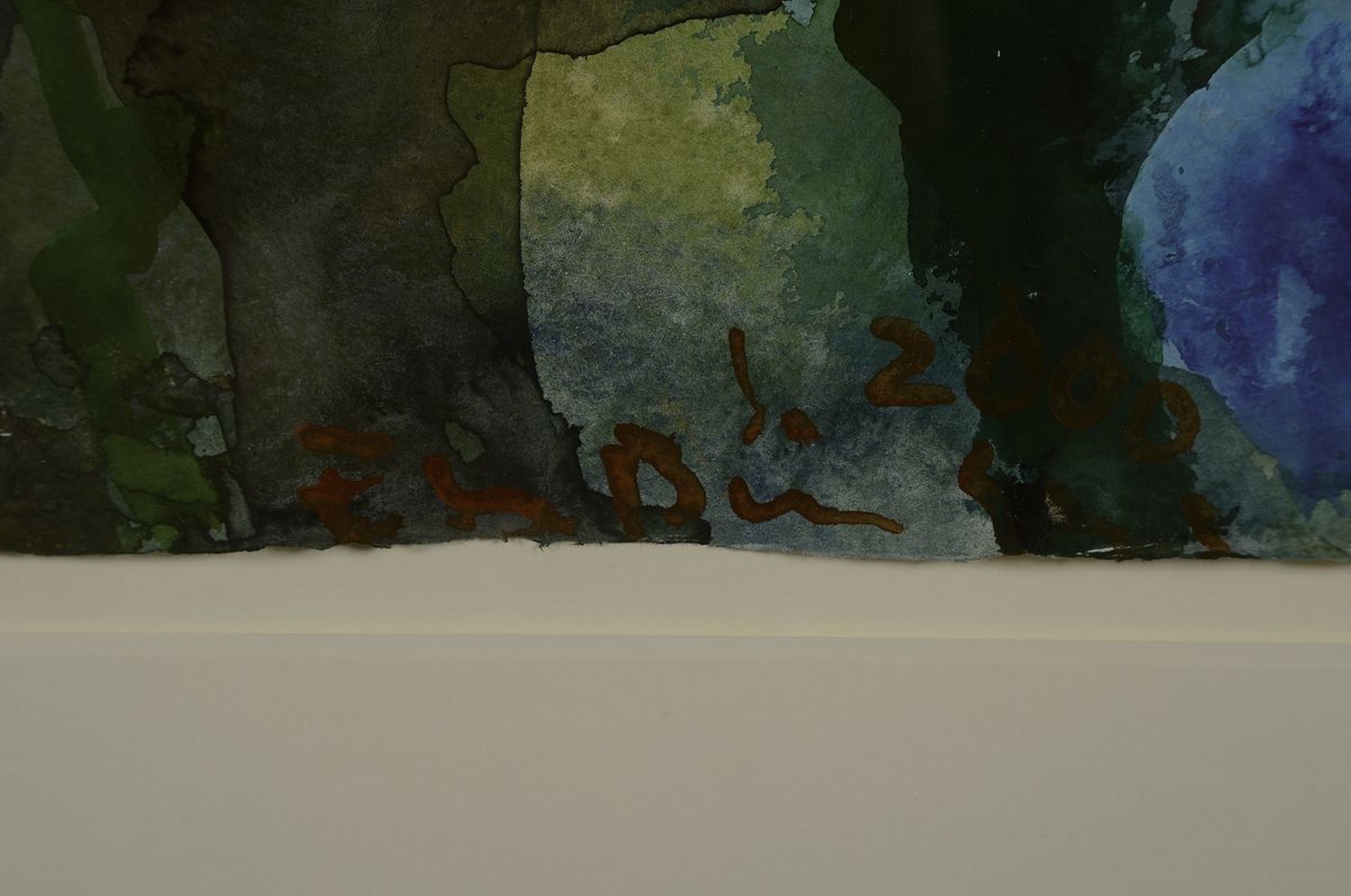 Detail a: Klaus Fußmann, geb. 1938, Velbert, Aquarell auf Karton, sign., dat. 2000, unter Glas gerahmt, Motiv ca. 76x56 cm, gesamt ca. 110x88 cm