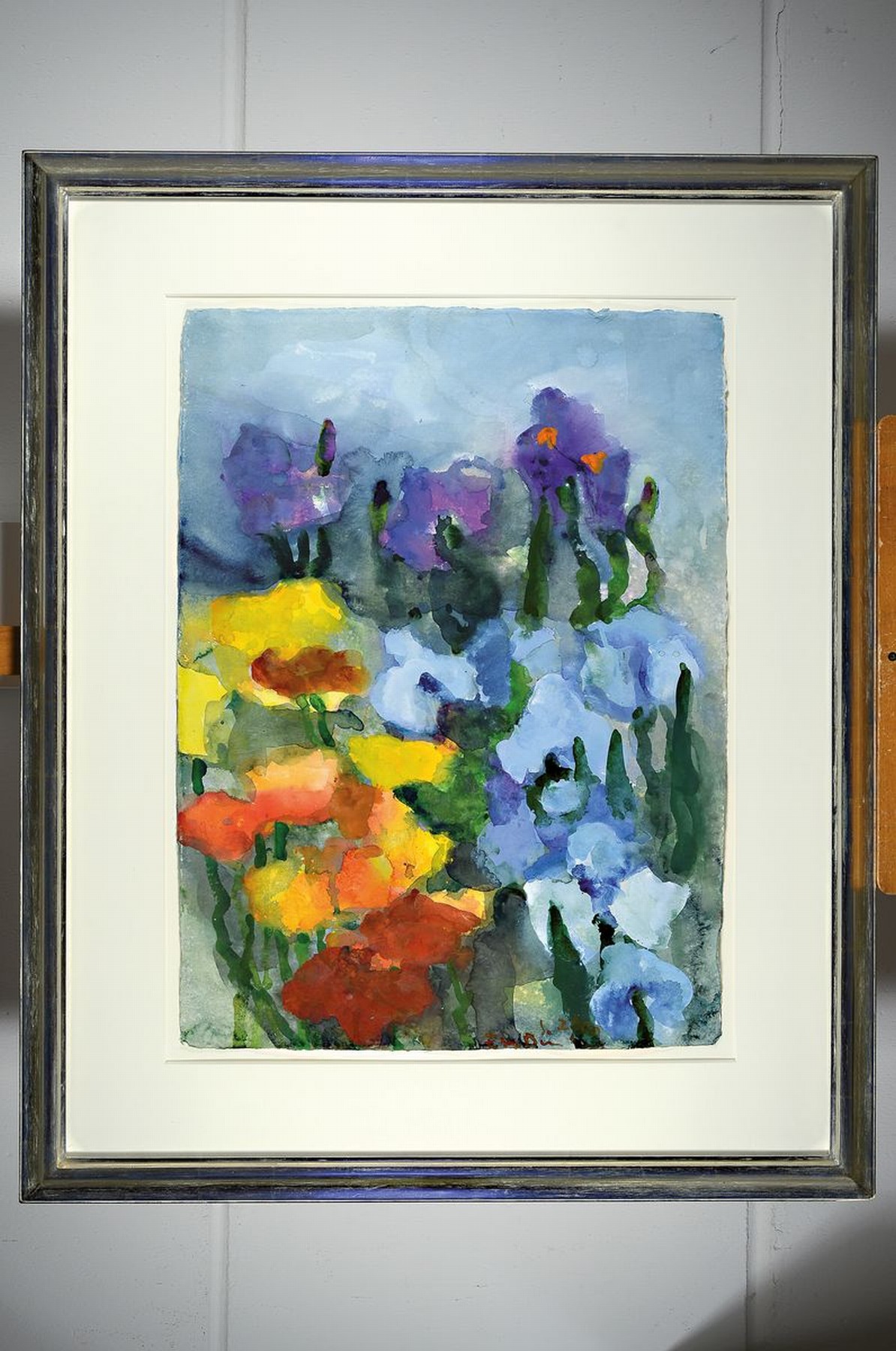 Detail k: Klaus Fußmann, geb. 1938, Velbert, Aquarell auf Karton, sign., dat. 2000, unter Glas gerahmt, Motiv ca. 76x56 cm, gesamt ca. 110x88 cm