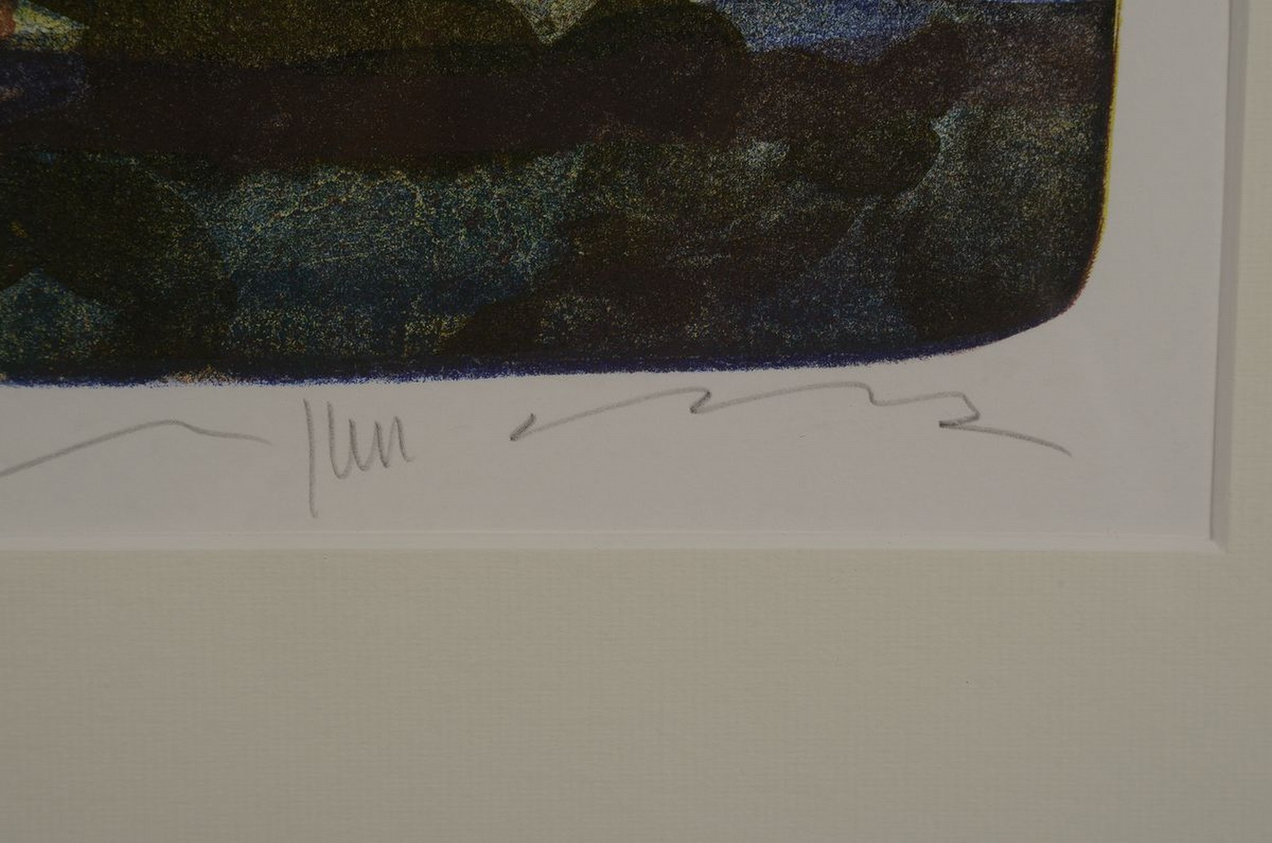 Detail a: Klaus Fußmann, geb. 1938, Velbert, Lithografie, "Raps bei Esgrus",sign., num. 24/60, WVZ-NR. 470, unter Glas gerahmt, gesamt ca. 63x76 cm