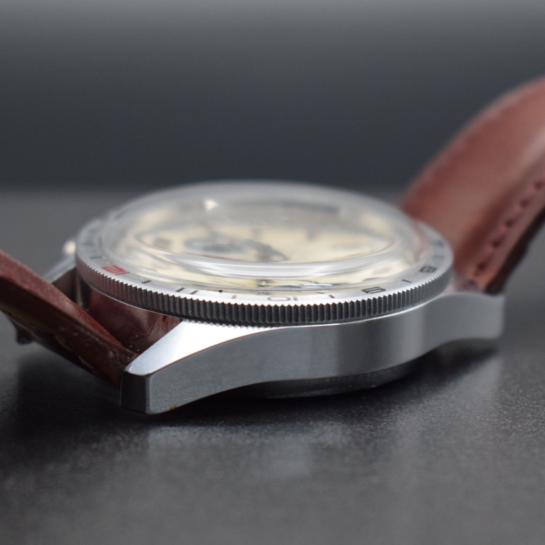 Detail g: WAKMANN / BREITLING seltene & interessante Herrenarmbanduhr mit Chronograph, Schweiz f. den US-Markt 1960er Jahre, Handaufzug, in dieser ...