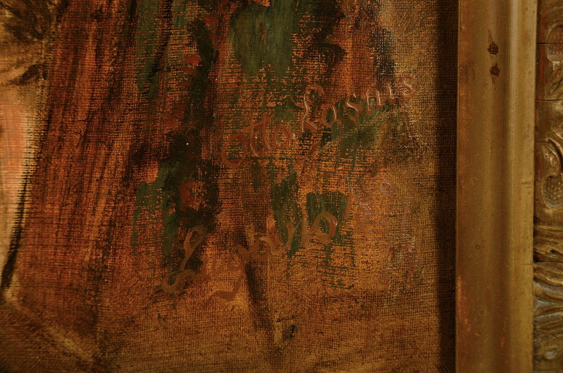 Detail a: Otto Gustav Adolf Lasius, 1866-1933 Zürich, Ansicht aus Lugano, Öl/Lwd, rechts unten signiert Otto Lasius Lugano 1927, ca. 65x55cm, R. ca. 81x71cm