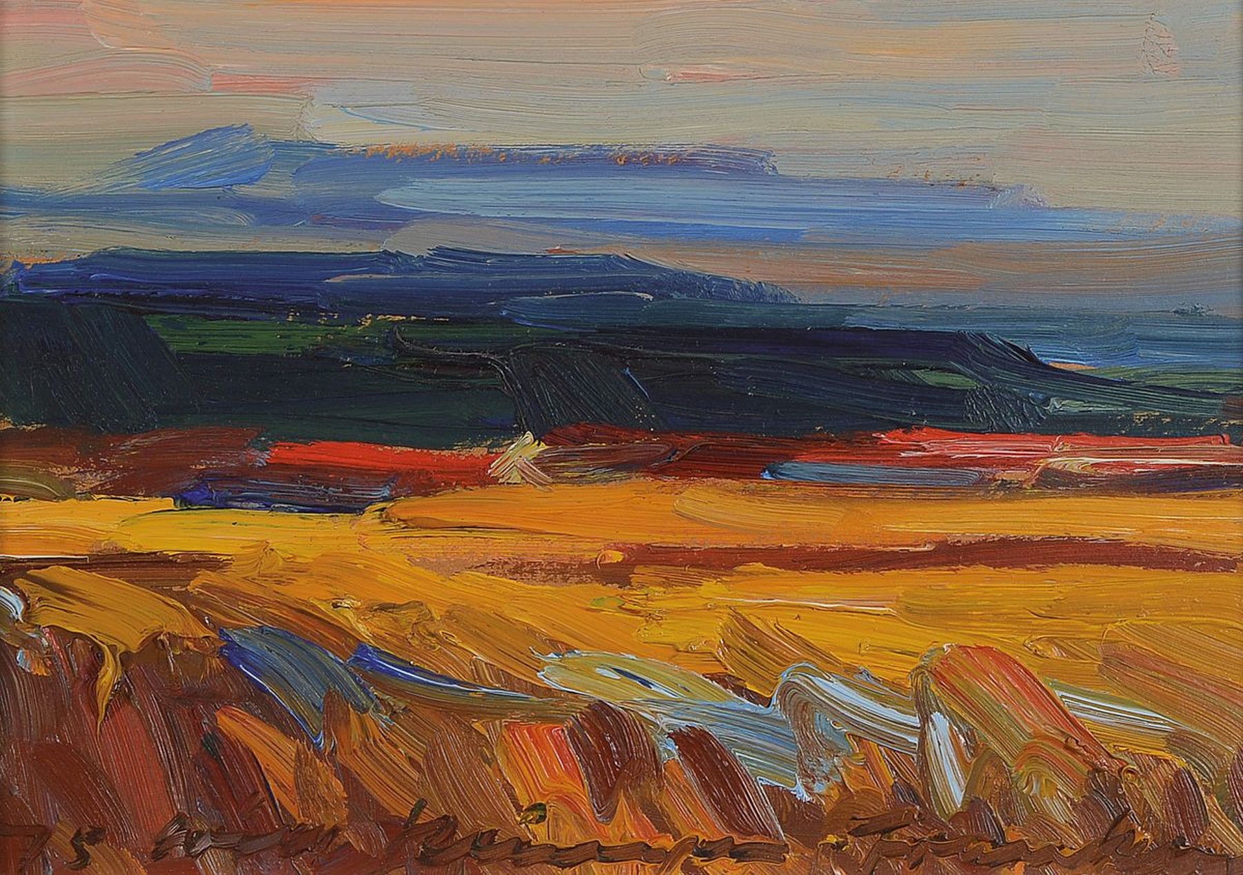 Detail d: Will Klinger-Franken, 1909 Veitshöchheim- 1986 Ramsau, Sammlung aus 5 Arbeiten in Öl auf Holz, alle signiert und gleich gerahmt, je ca. 20x28cm, R. ...