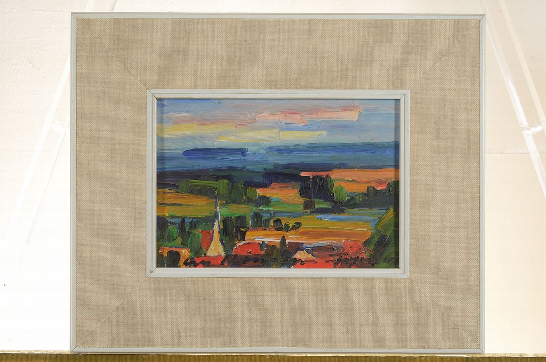 Detail k: Will Klinger-Franken, 1909 Veitshöchheim- 1986 Ramsau, Sammlung aus 5 Arbeiten in Öl auf Holz, alle signiert und gleich gerahmt, je ca. 20x28cm, R. ...