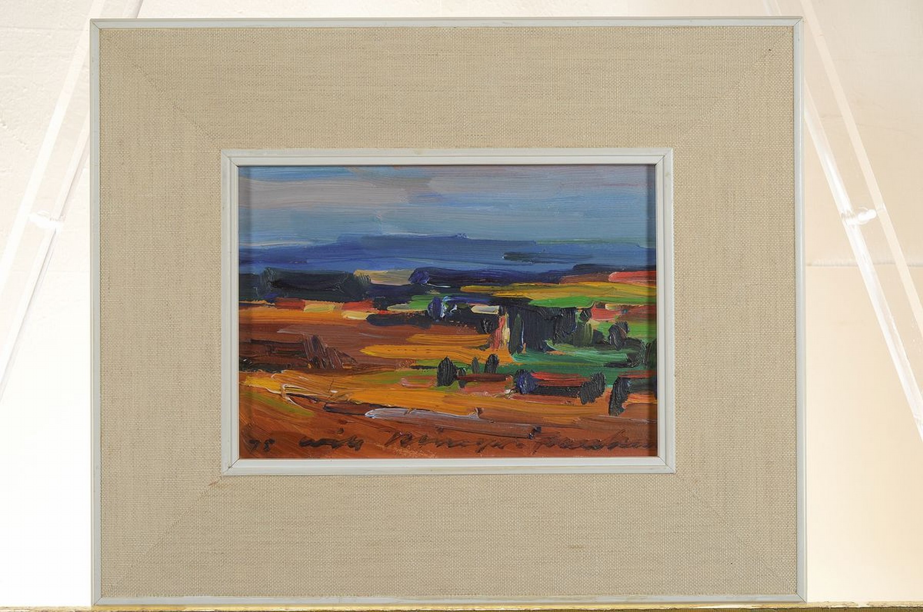 Detail l: Will Klinger-Franken, 1909 Veitshöchheim- 1986 Ramsau, Sammlung aus 5 Arbeiten in Öl auf Holz, alle signiert und gleich gerahmt, je ca. 20x28cm, R. ...