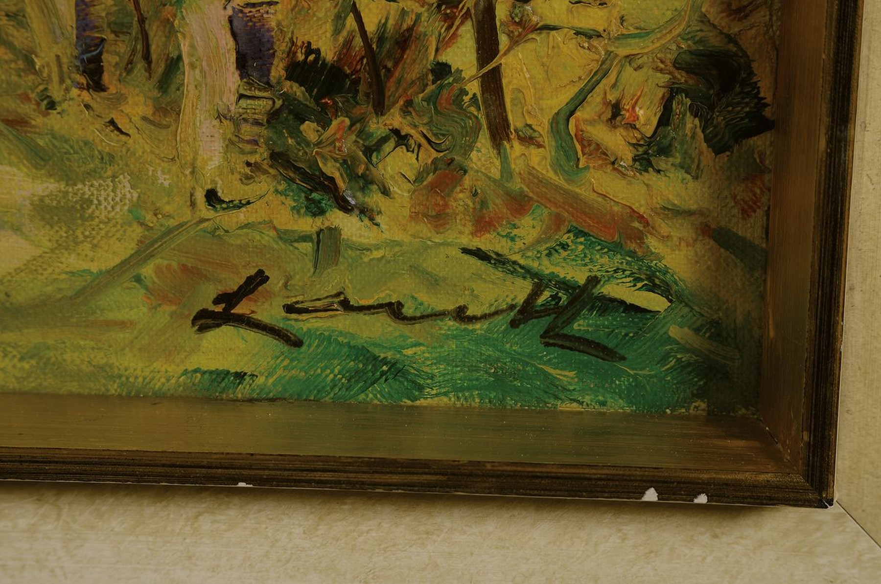 Detail c: Robert Lauth, 1896-1985 Ludwigshafen, Blick vom Feuerberg auf Limburg, Öl/Malkarton, rechts unten signiert, ca. 40x50cm, R. ca. 54x64cm