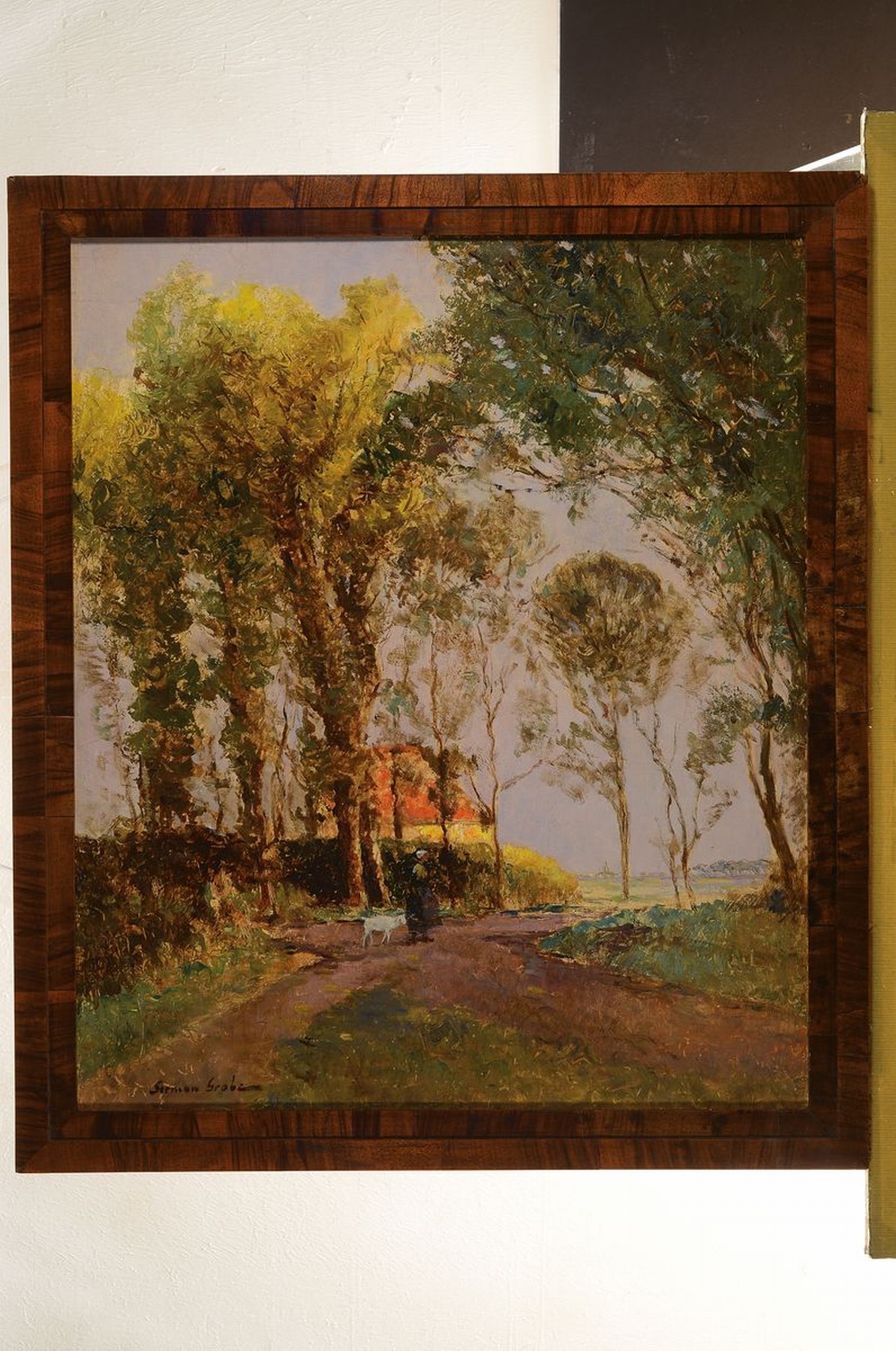 Detail k: German Grobe, 1857 Hanau-1938 Düsseldorf, Studium am Städel in Frankfurt und an den Akademien München und Düsseldorf, dort besonders von Dücker ...