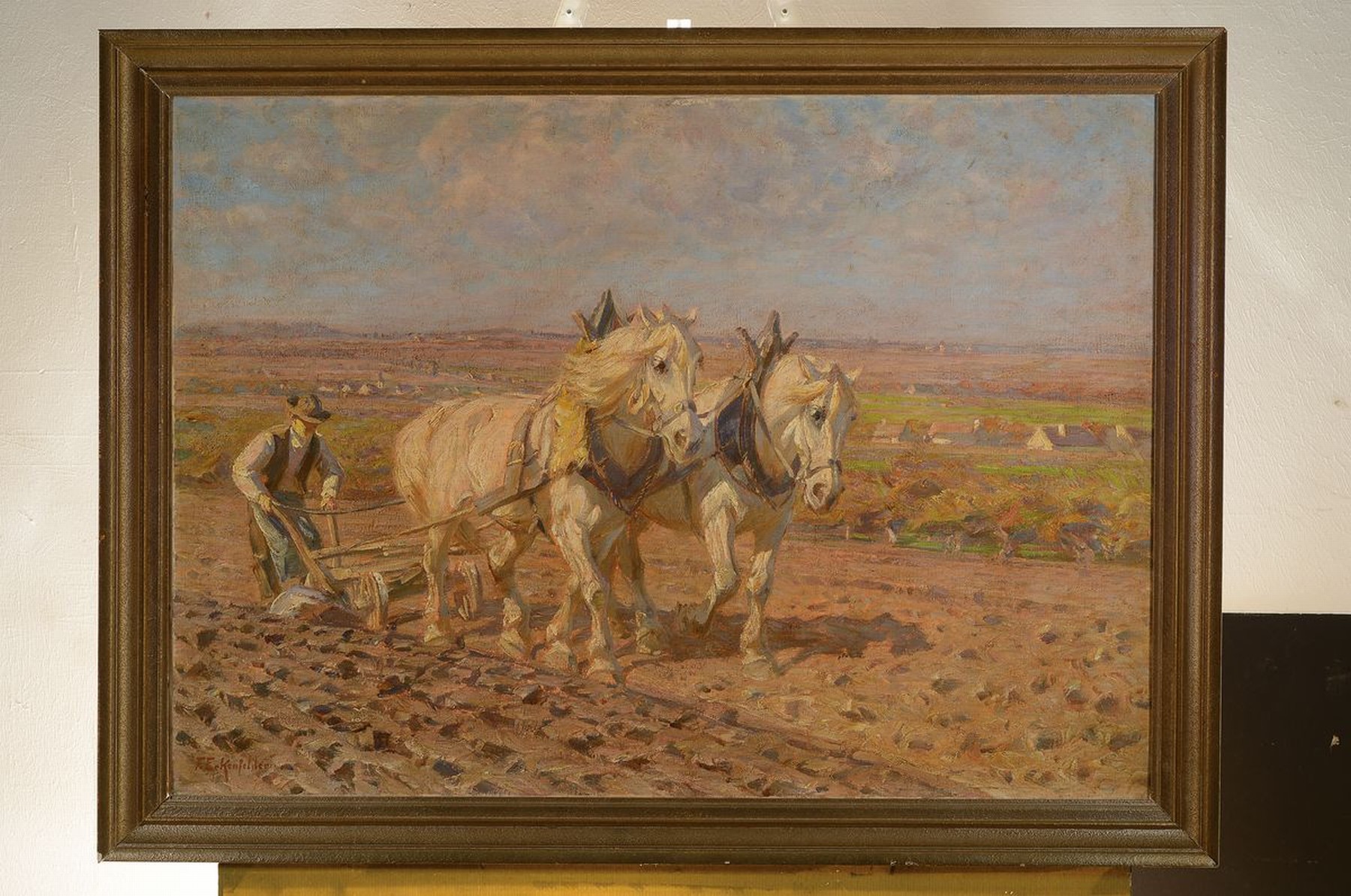 Detail k: Friedrich Eckenfelder, 1861 Bern-1938 Balingen, Studium bei Hölder in Rottweil und Löfftz in München und als Privatschüler bei Heinrich von ...