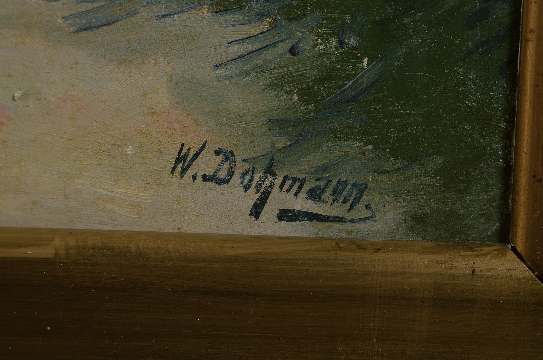 Detail a: Wilhelm Dohmann, 1884 Bühne-1945 Atzelgift, Blick auf Menaggio am Comer See, Öl/Lwd, rechts unten signiert, ca. 85x71cm, R. ca. 102x87cm