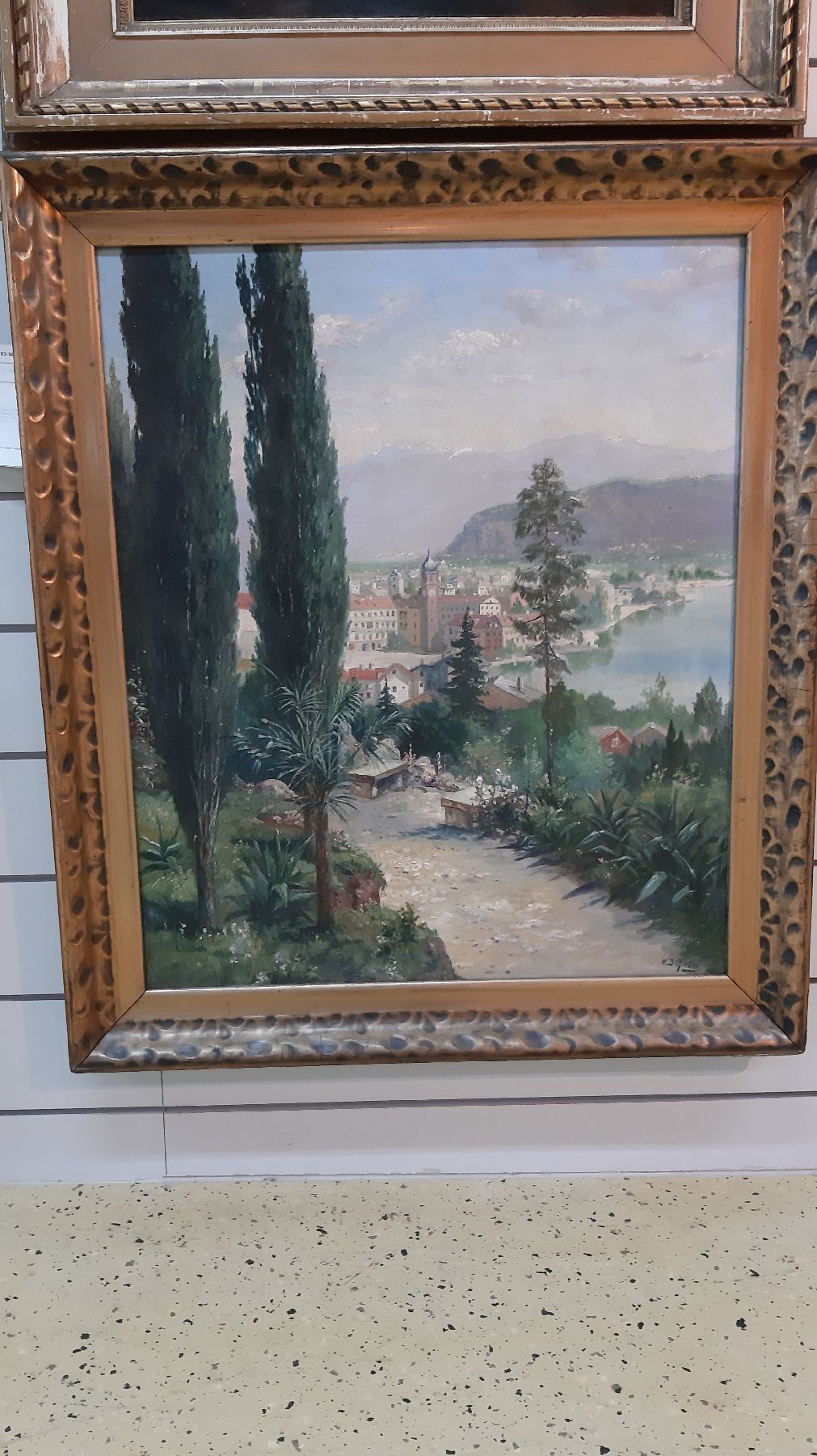 Detail h: Wilhelm Dohmann, 1884 Bühne-1945 Atzelgift, Blick auf Menaggio am Comer See, Öl/Lwd, rechts unten signiert, ca. 85x71cm, R. ca. 102x87cm
