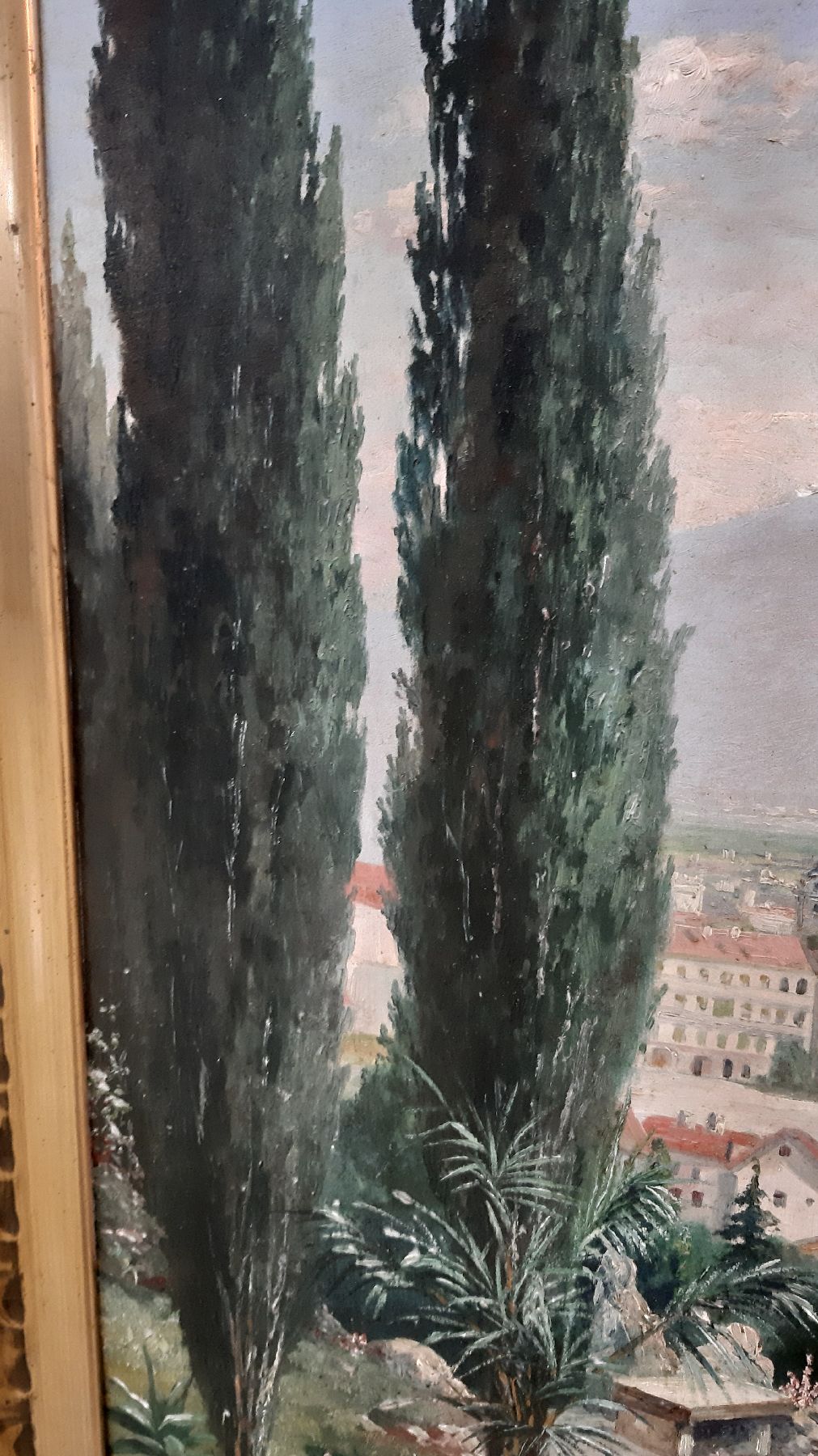 Detail l: Wilhelm Dohmann, 1884 Bühne-1945 Atzelgift, Blick auf Menaggio am Comer See, Öl/Lwd, rechts unten signiert, ca. 85x71cm, R. ca. 102x87cm