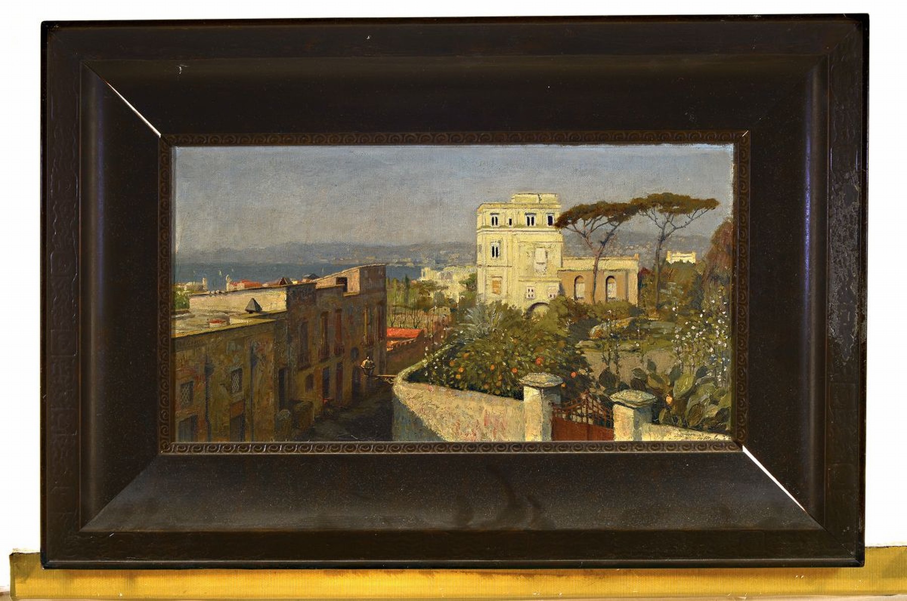 Detail k: Johannes Linse, 1875 Rotterdam-1930 Den Haag, Stadtansicht, Öl/Lwd, seitlich links signiert, ca. 27x50cm, R. ca. 45x68cm