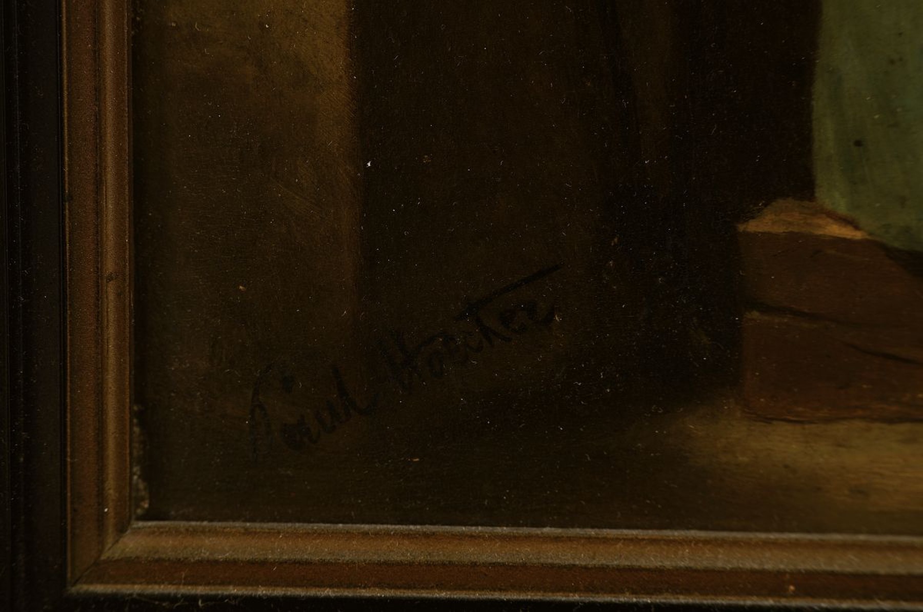 Detail a: Paul Hoecker, 1854 Oberlangenau/Schlesien-1910 München, Studium an der Akademie München bei Diez, später dort Professor, errang um 1880 erste ...