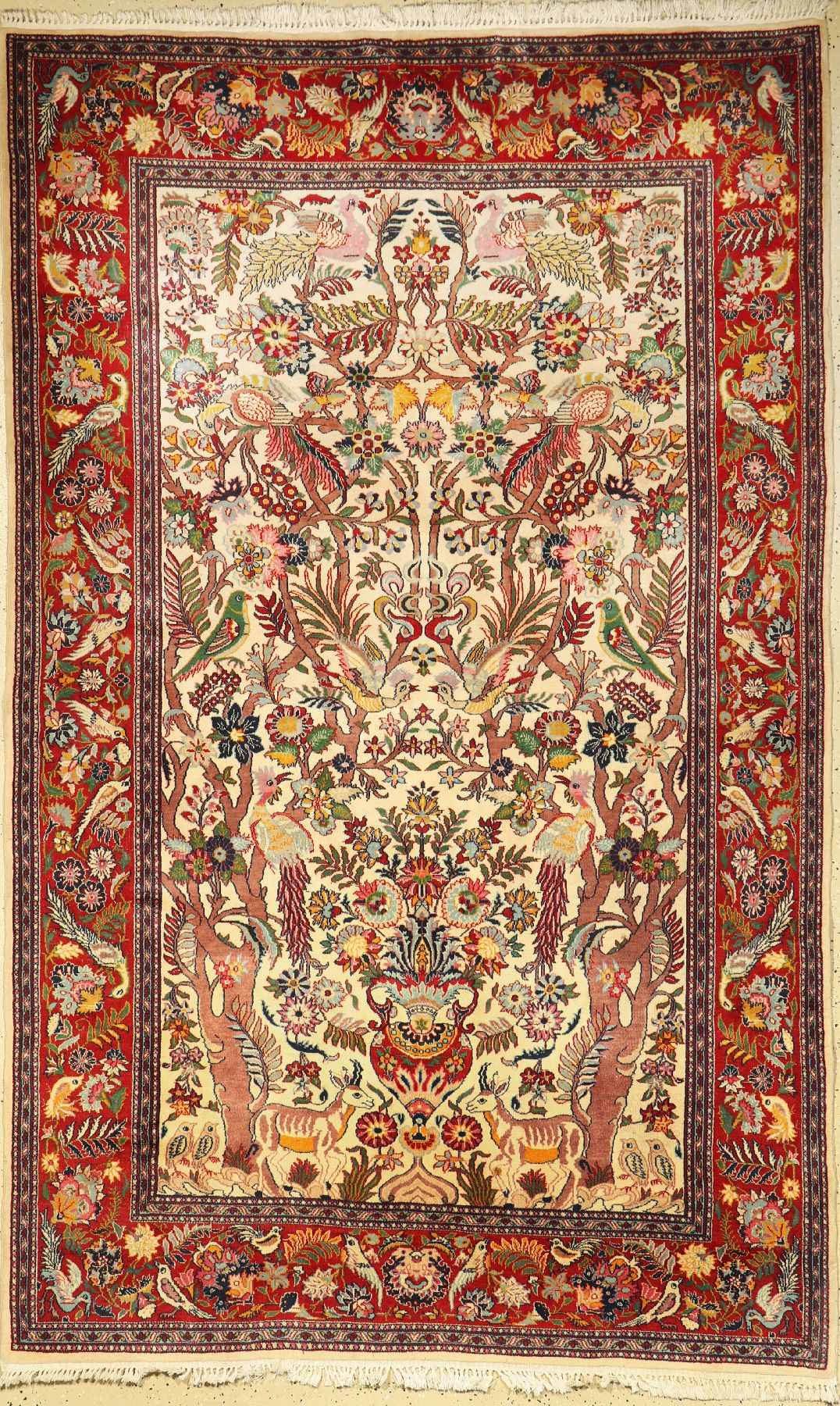 Lahor fein, Pakistan, ca. 30 Jahre, Korkwolle, ca. 224 x 153 cm, EHZ: 2-3