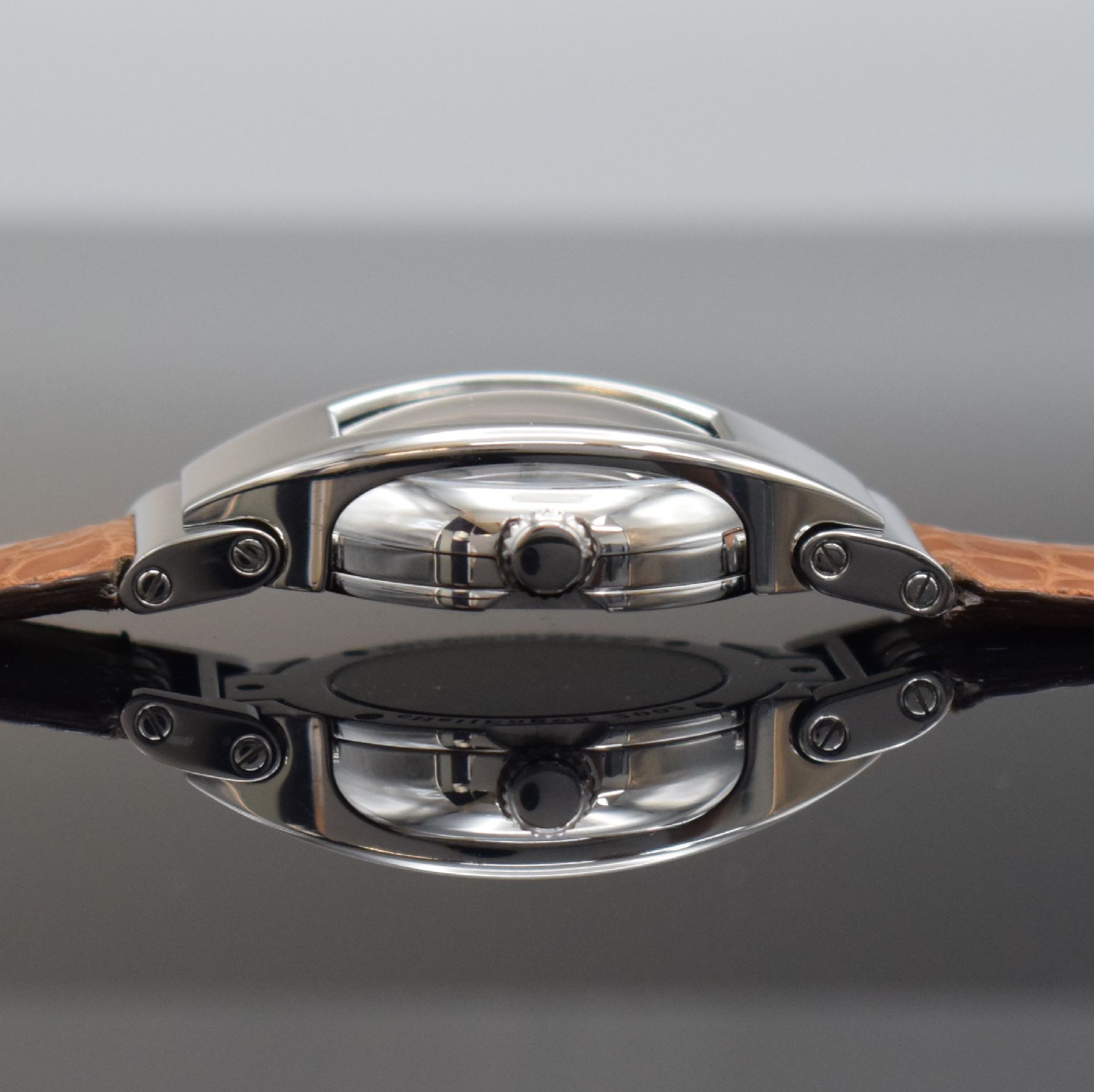 Detail g: CHALLENGES 2002 sehr seltene auf 100 Stück limitierte Schularmbanduhr in Edelstahl, Schweiz um 2002, Handaufzug, ausgefallenes & aufwendiges, beids. ...