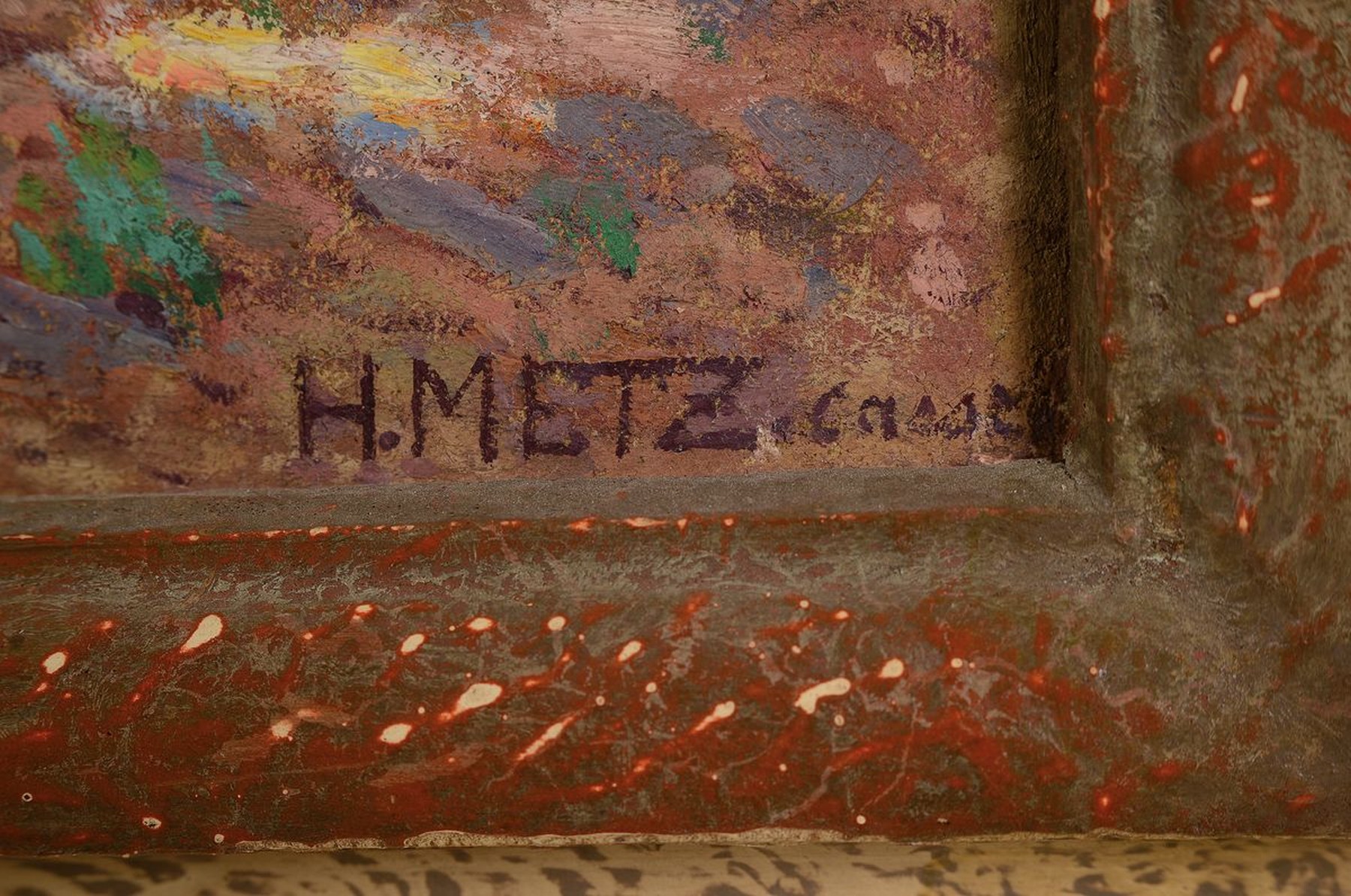 Detail a: Hermann Metz, 1865 Kassel - 1945 Bad Sooden, Mitglied der Willingshäuser Malerkolonie, enger Freund u.a. von Carl Bantzer, Heinrich Giebel etc., ...