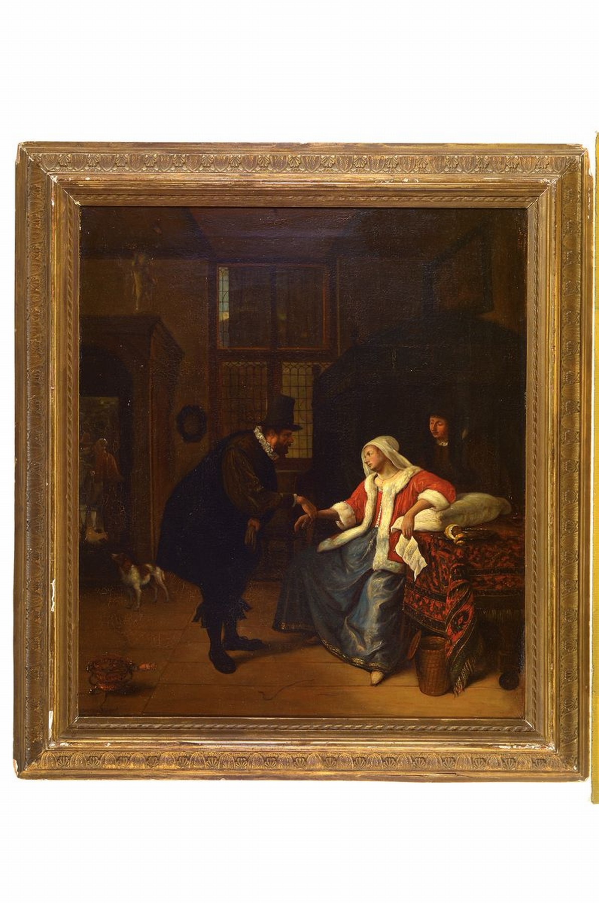 Detail k: Unbekannter Künstler, deutsch, 19. Jh., qualitätvolle Kopie nach dem Gemälde von Jan Steen (1626-1679 Leiden) in der Alten Pinakothek München, ...