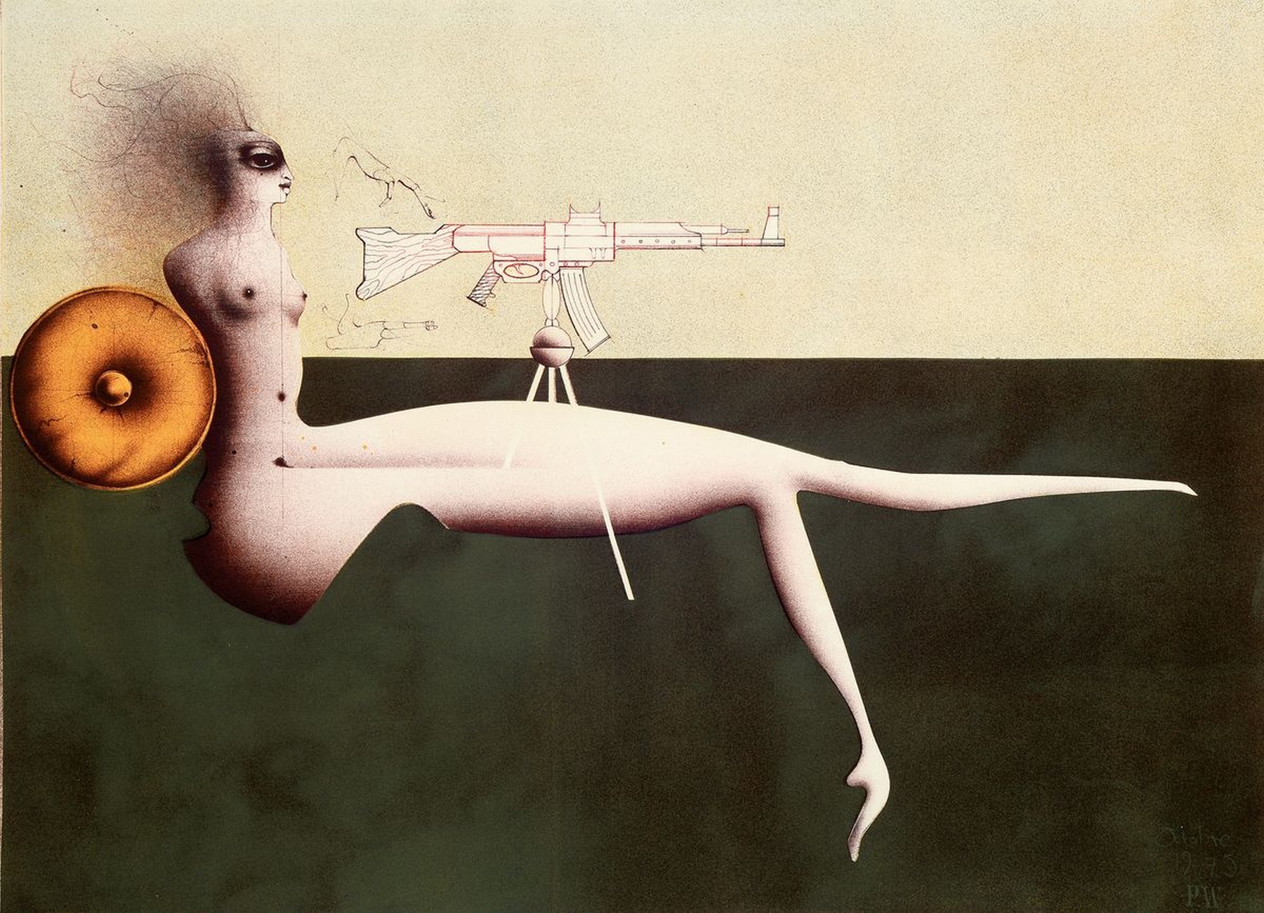 Detail b: Paul Wunderlich, 1927-2010, Konvolut aus 2 Farblithographien, num. 78/80 und 483/900, beide sign., je ca. 66x50cm,