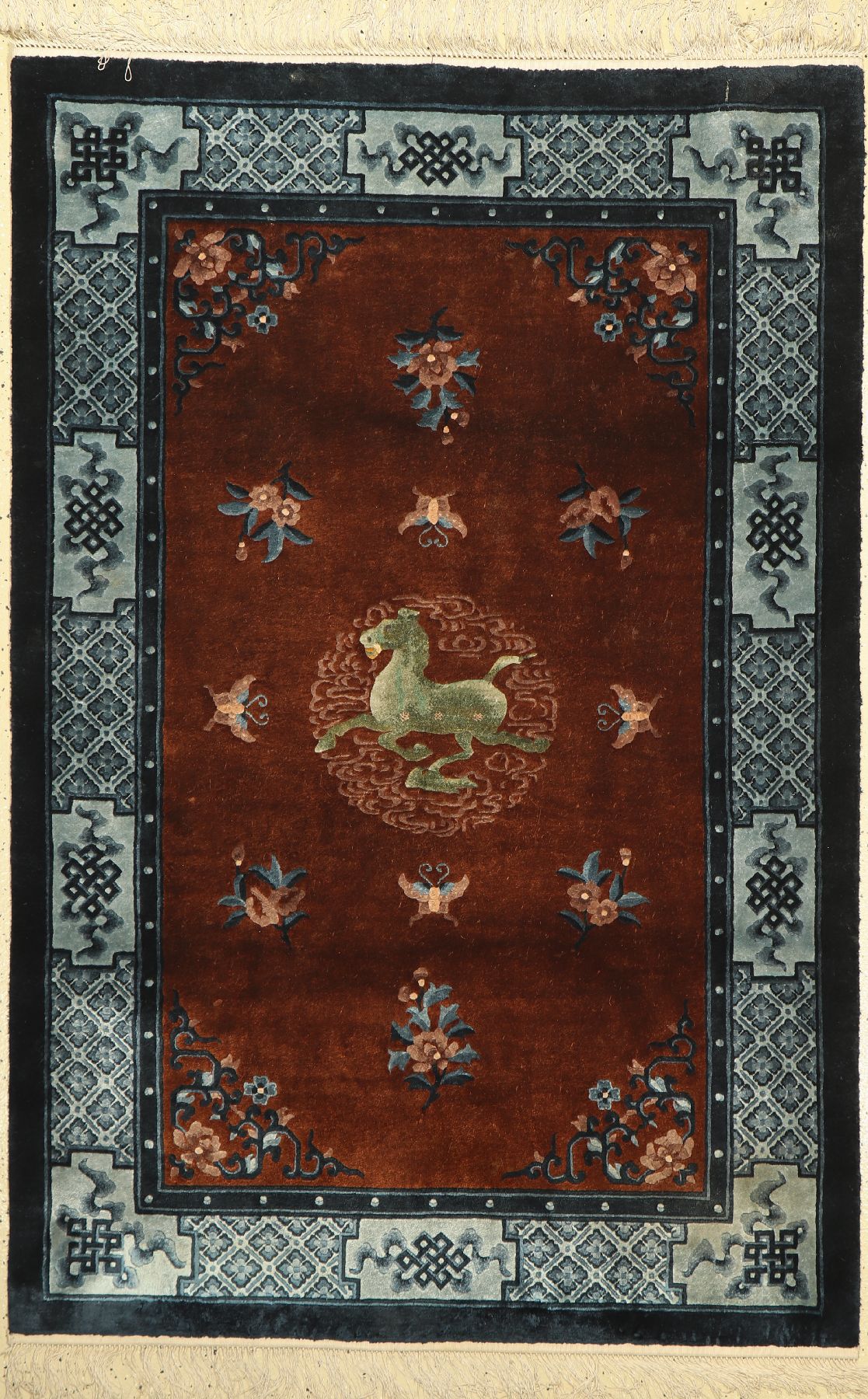 China Seide, ca. 40 Jahre, reine Naturseide, ca. 185 x 124 cm, EHZ: 2