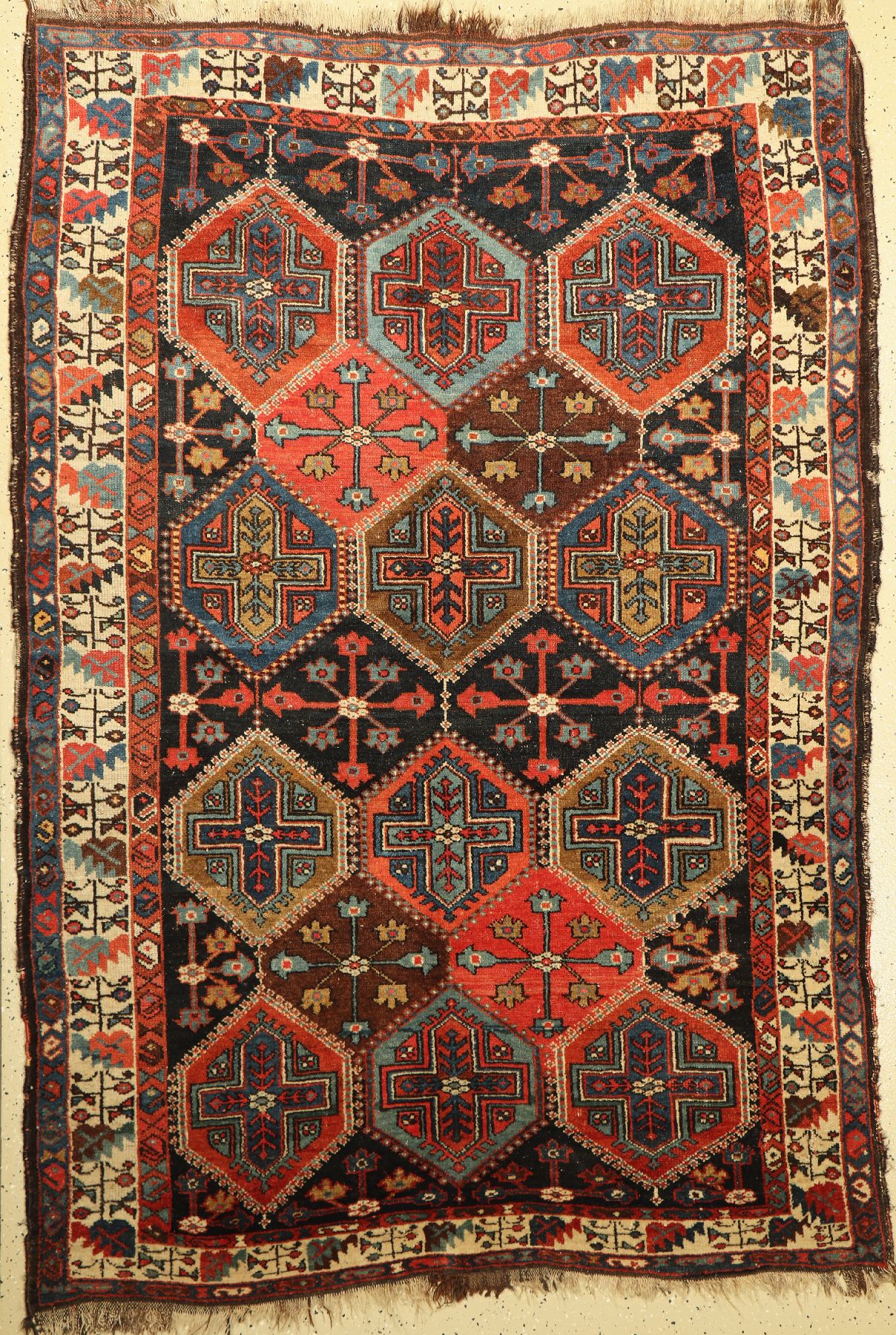 Afschar alt, Persien, um 1920, Wolle auf Wolle, ca. 206 x 144 cm, EHZ: 3-4