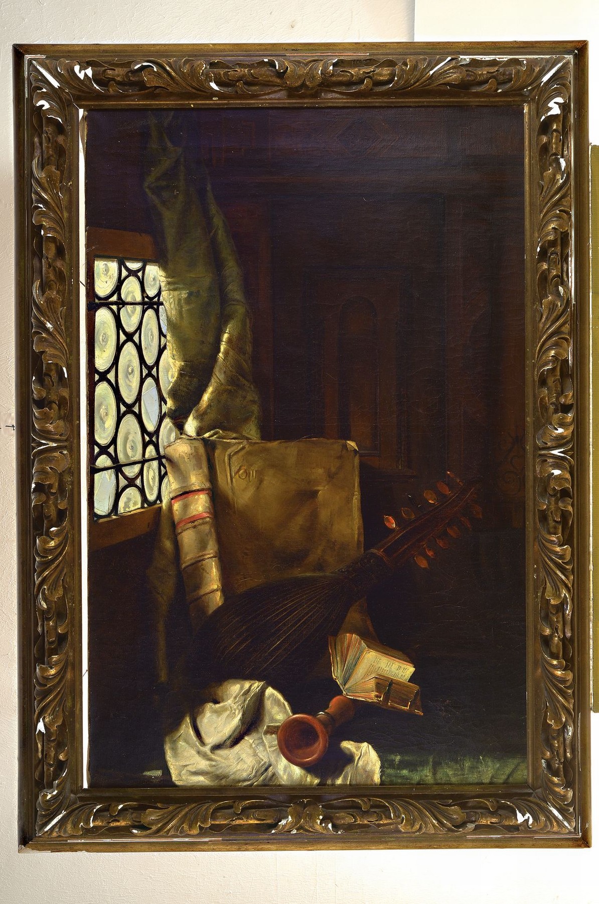 Detail k: Münchener Maler, datiert 1882, Stillleben nach Vorbild der niederländischen Meister des 17. Jh., Öl/Lwd, unleserlich signiert, bezeichnet und dat. ...