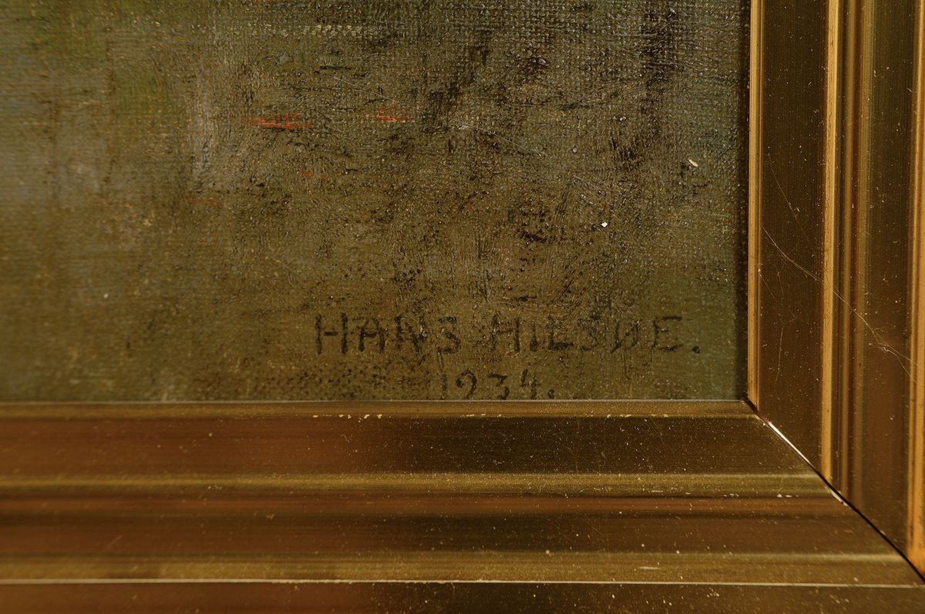 Detail a: Hans Hilsoe, 1871-1942, dänischer Maler, wohl Schlosspark von Schloss Rosenborg, Öl/Lwd, re. unten signiert, ca. 53 x 74 cm, Rahmen: 65 x 85 cm