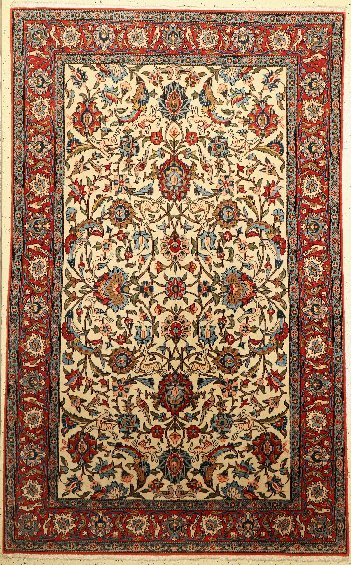 Ghom Kork, Persien, ca. 60 Jahre, Korkwolle, ca. 218 x 137 cm, EHZ: 2-3