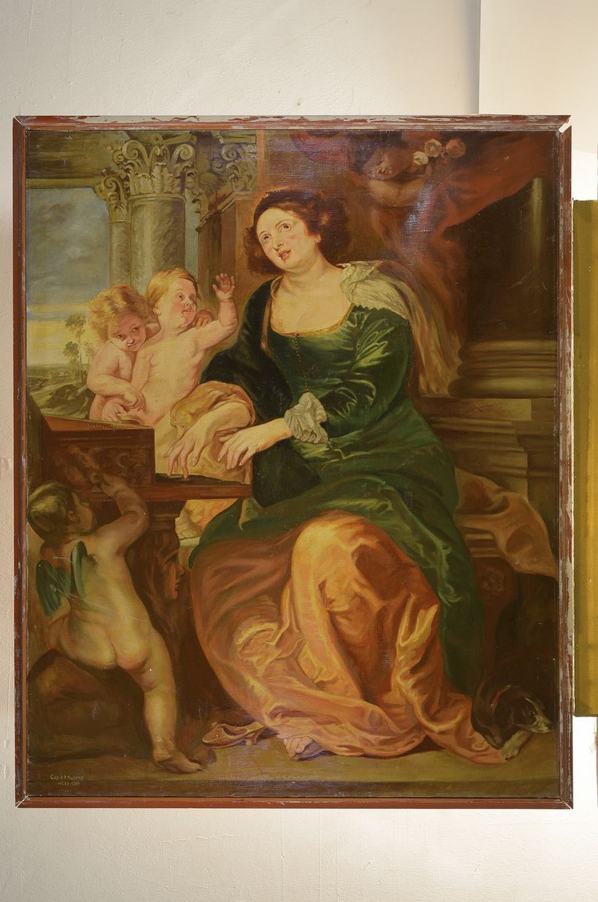 Detail k: Kopie nach Peter Paul Rubens, bez. Cop. P.P. Rubens 1959, Öl/Lwd, z.T. Kratz- und Altersspuren, ca. 100 x 80 cm