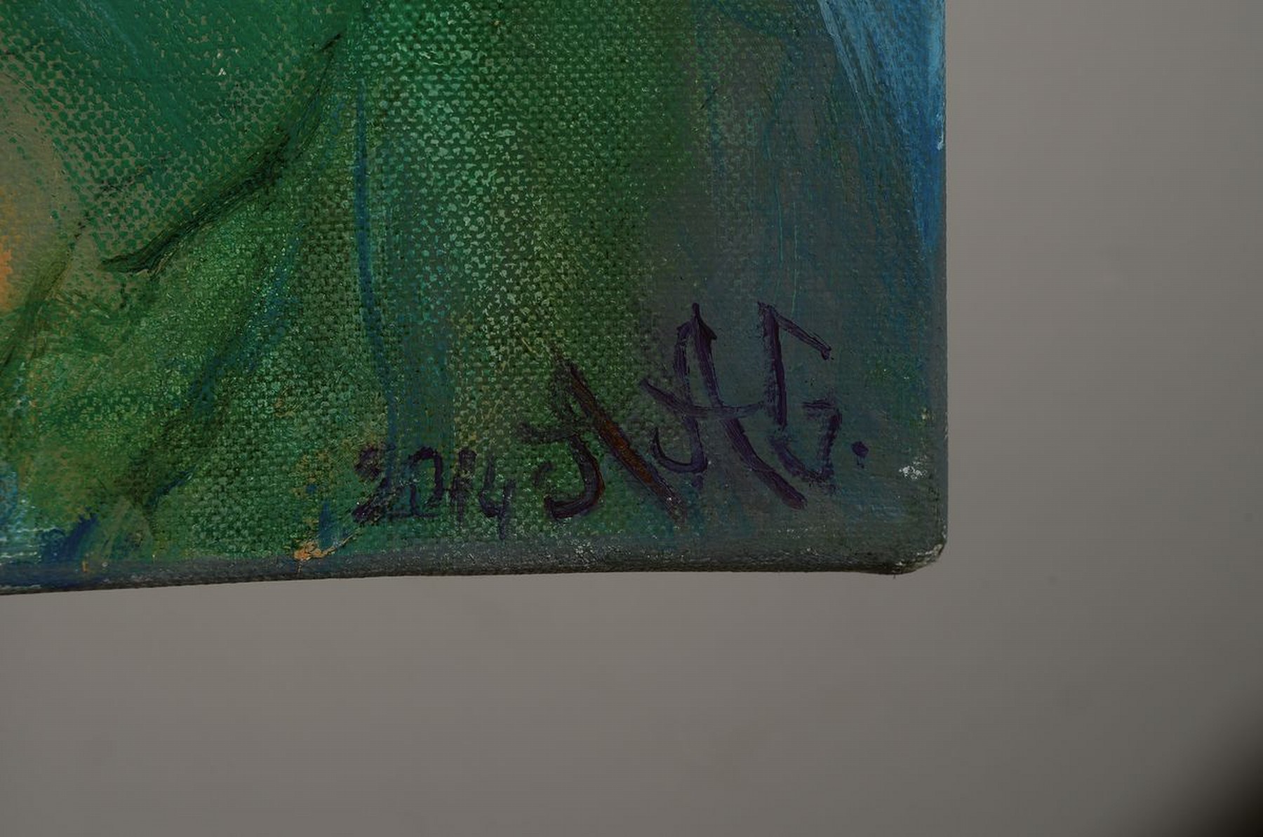 Detail a: Angelina Androvic Gradisnik, geb. 1937, Cajnice/Jugoslawien, Studium an der Kunsthochschule Belgrad, hier: "Eine interessante Begegnung", ...