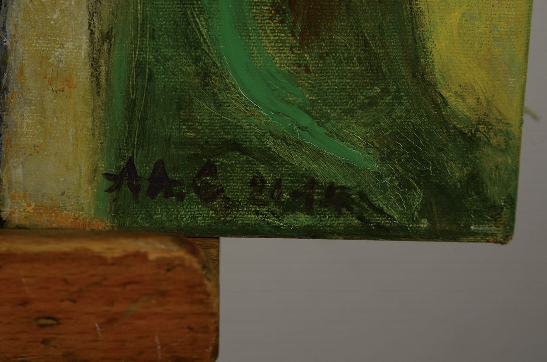 Detail a: Angelina Androvic Gradisnik, geb. 1937 Cajnice/Jugoslawien, Studium an der Kunsthochschule Belgrad, Hier: "Muse", Öl/Lwd, sign., dat. ...