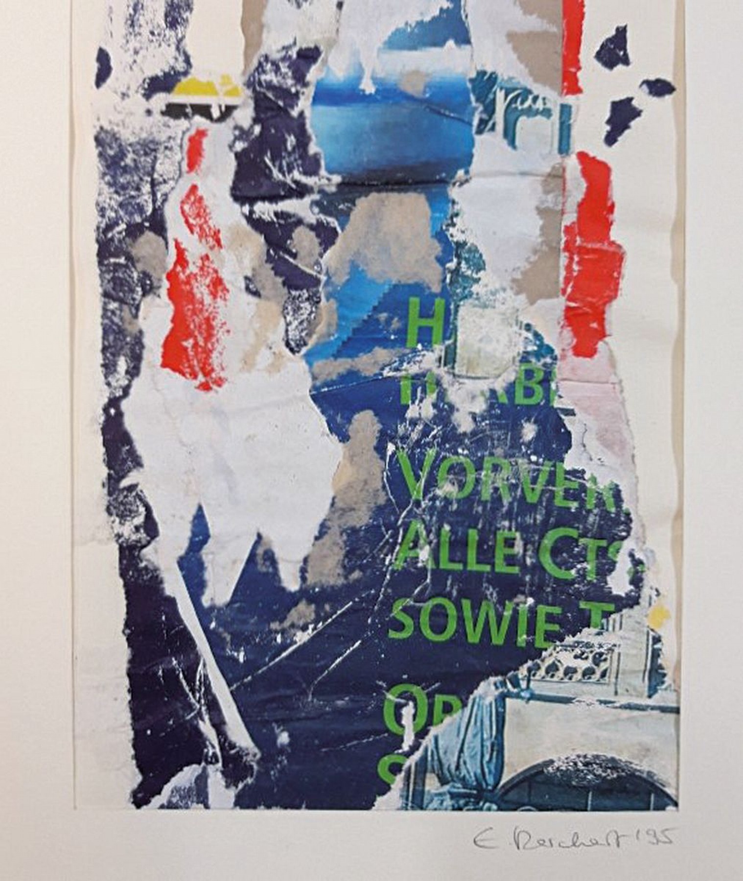 Elisabeth Reichert, 1940-2012, Konvolut aus 4 Collagen, je sign., je dat., je unter PP, gesamt je ca. 42x35 cm